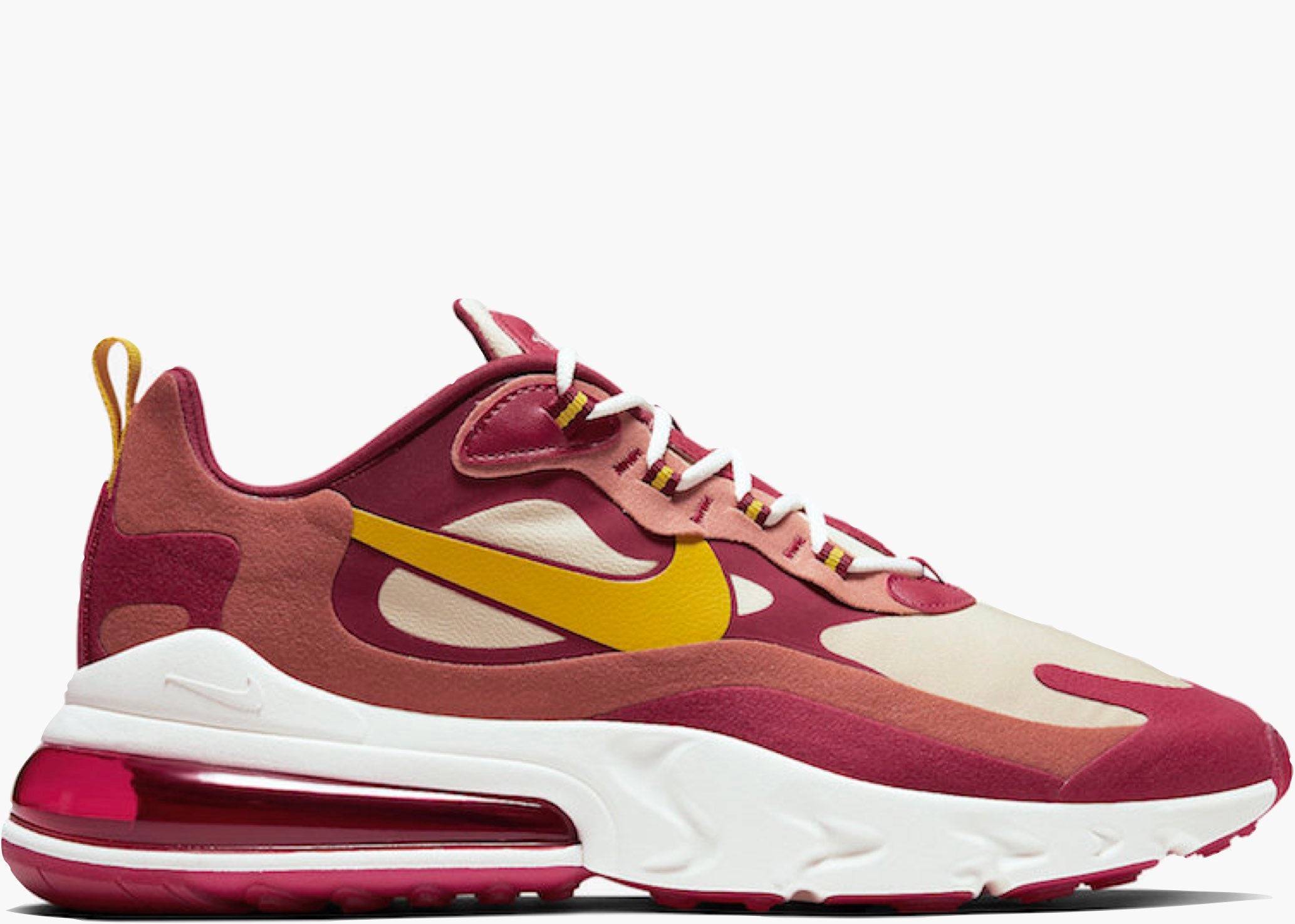 Nike Air Max 270 React Noble Red Team Gold