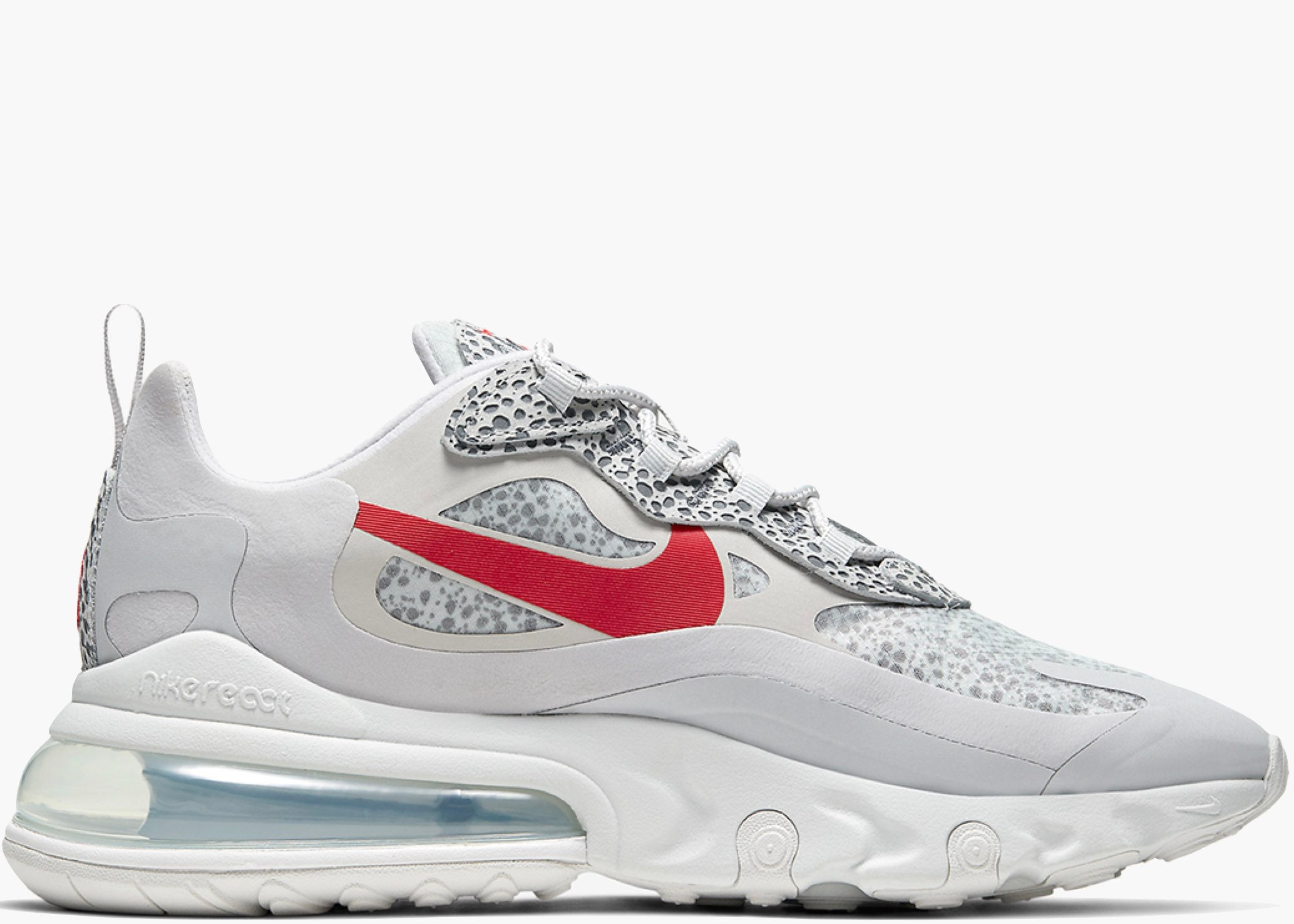 Nike Air Max 270 React Safari Grey Red CT2535-001 Hype Clothinga