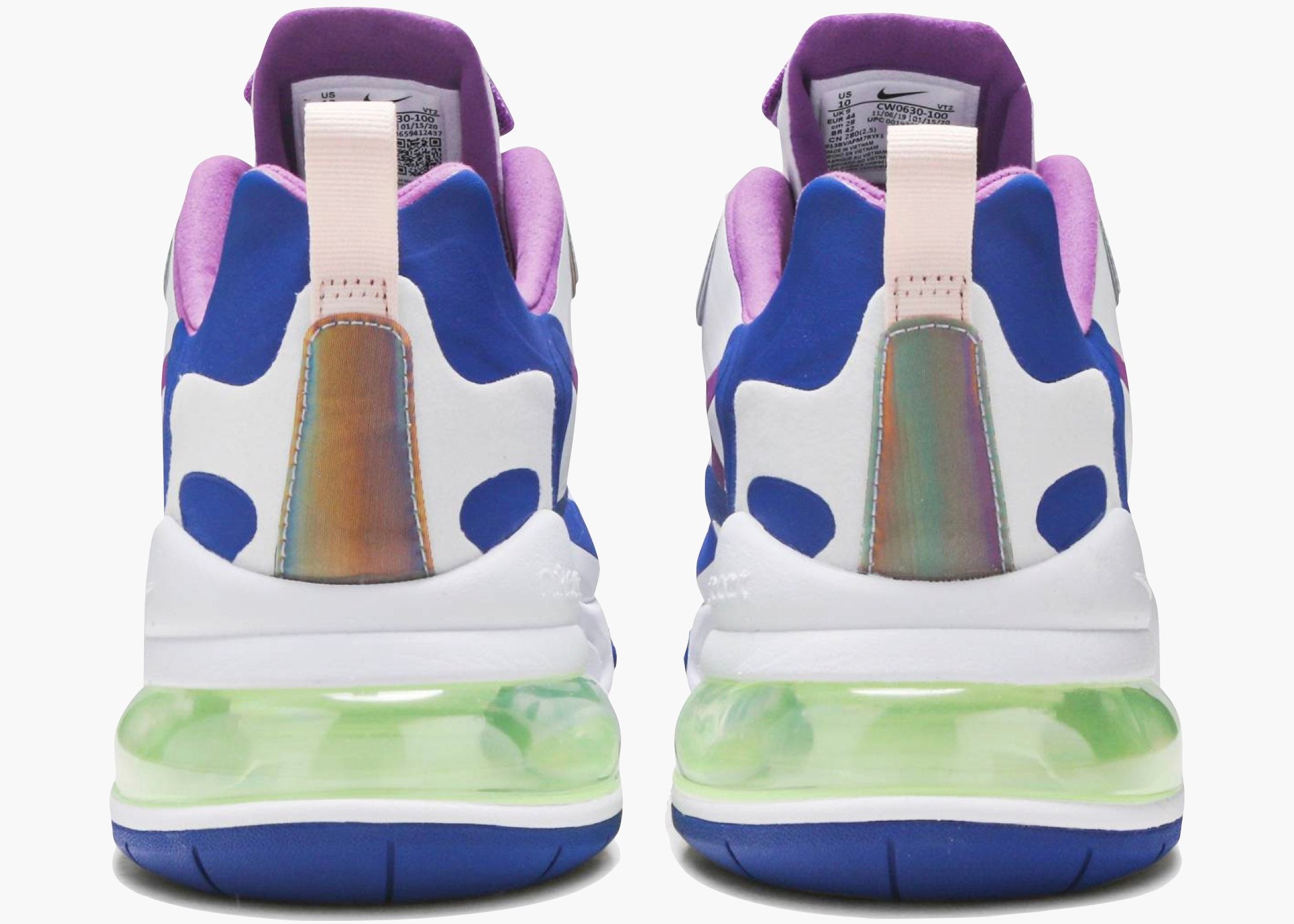 Nike Air Max 270 React White Berry Royal CW0630-100 Hype Clothinga