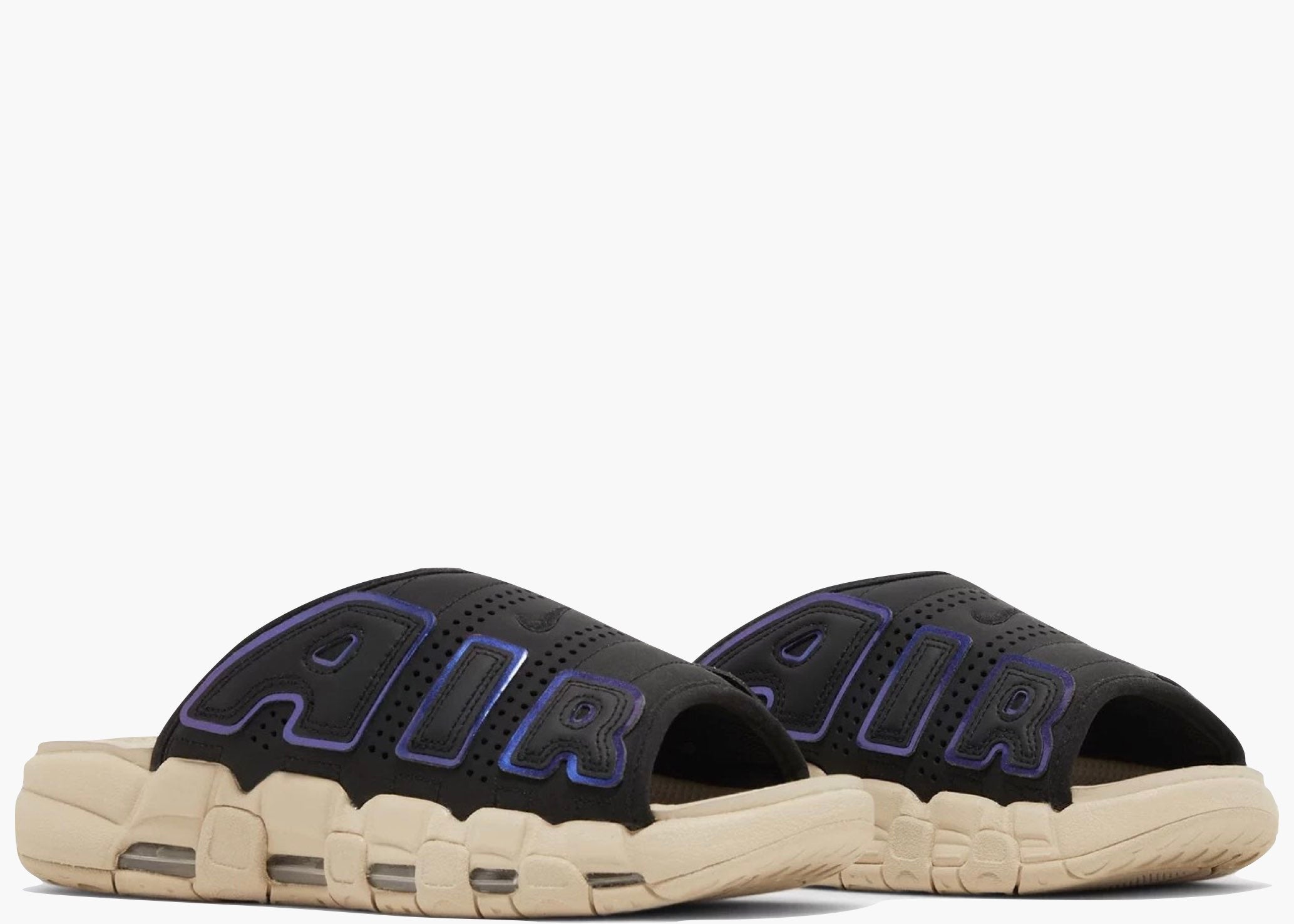 Nike Air More Uptempo Slide Black Sanddrift Iridescent FB7799-001 Hype Clothinga Limited Edition