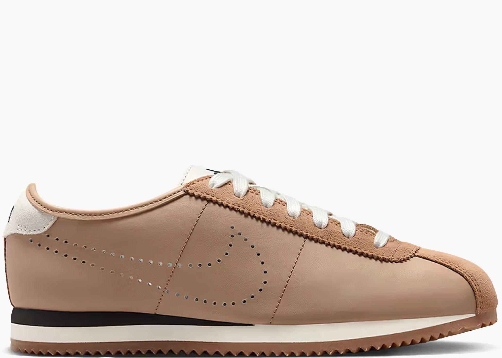 Nike Cortez Leather Pale Shale Sail Perforated Swoosh (W) HQ1841-200 Hype Clothinga Limited Edition