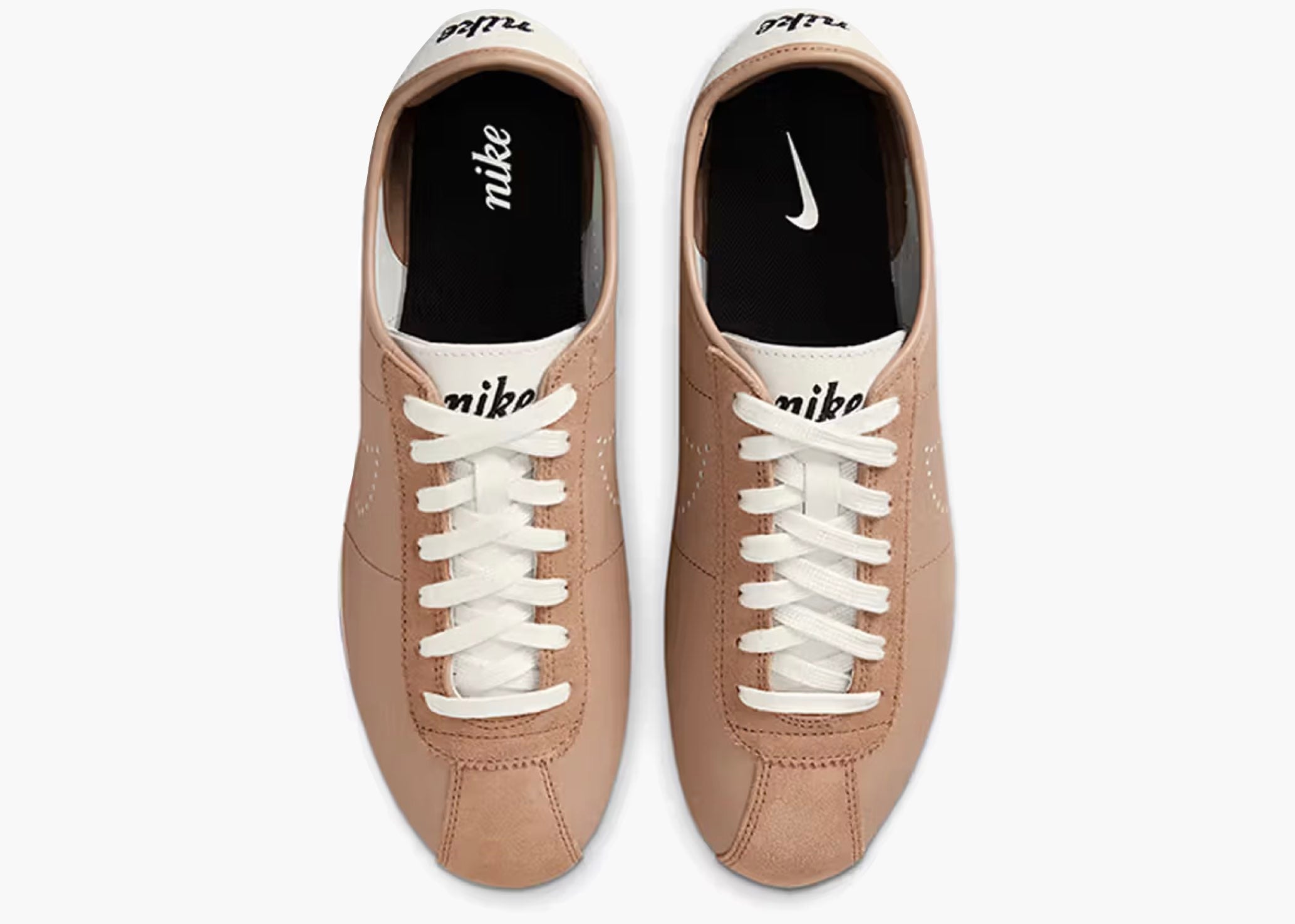 Nike Cortez Leather Pale Shale Sail Perforated Swoosh (W) HQ1841-200 Hype Clothinga Limited Edition
