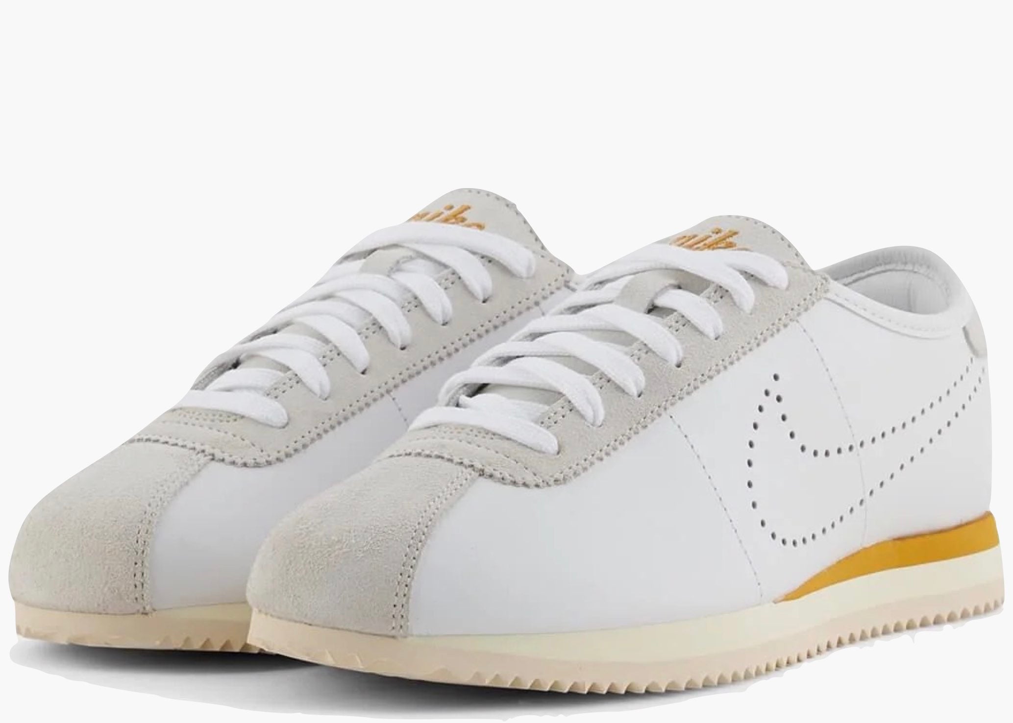 Nike Cortez White Bronze Perforated Swoosh (W) HQ1841-100 Hype Clothinga Limited Edition