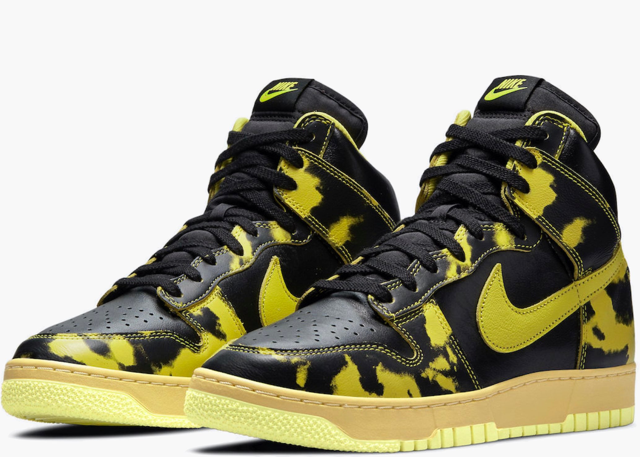 Nike Dunk High 1985 Yellow Acid Wash
