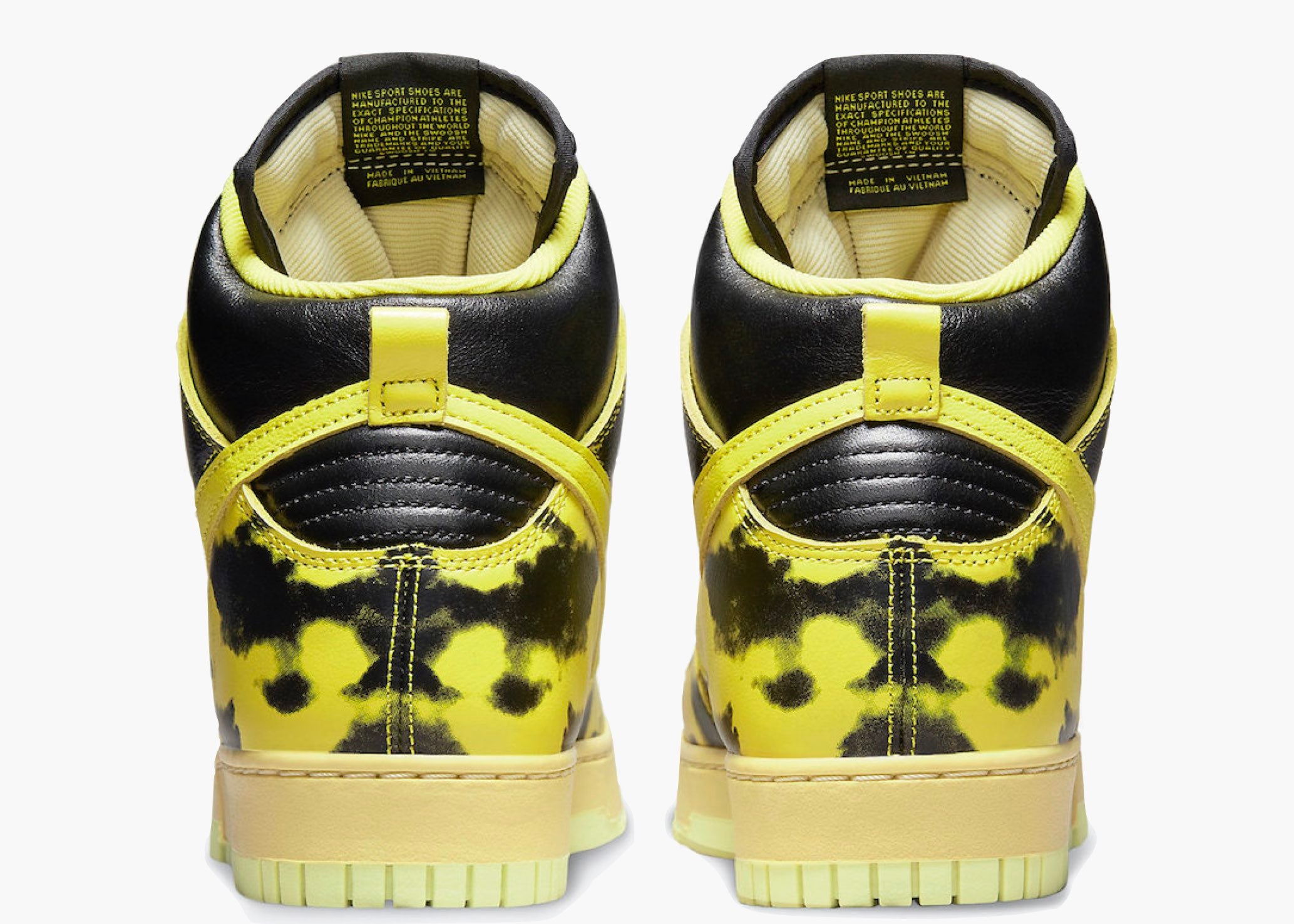 Nike Dunk High 1985 Yellow Acid Wash