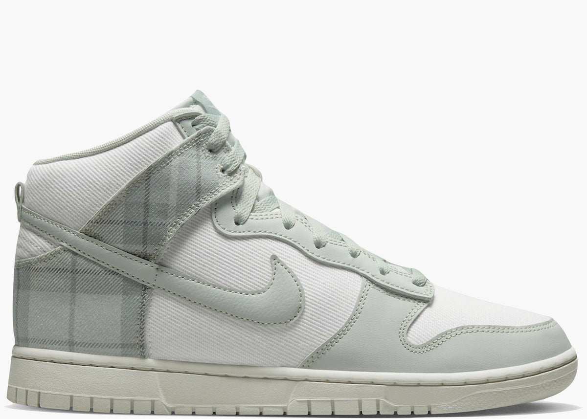 Nike Dunk High SE Tartan Plaid White Light Green Hype Clothinga Limited Edition