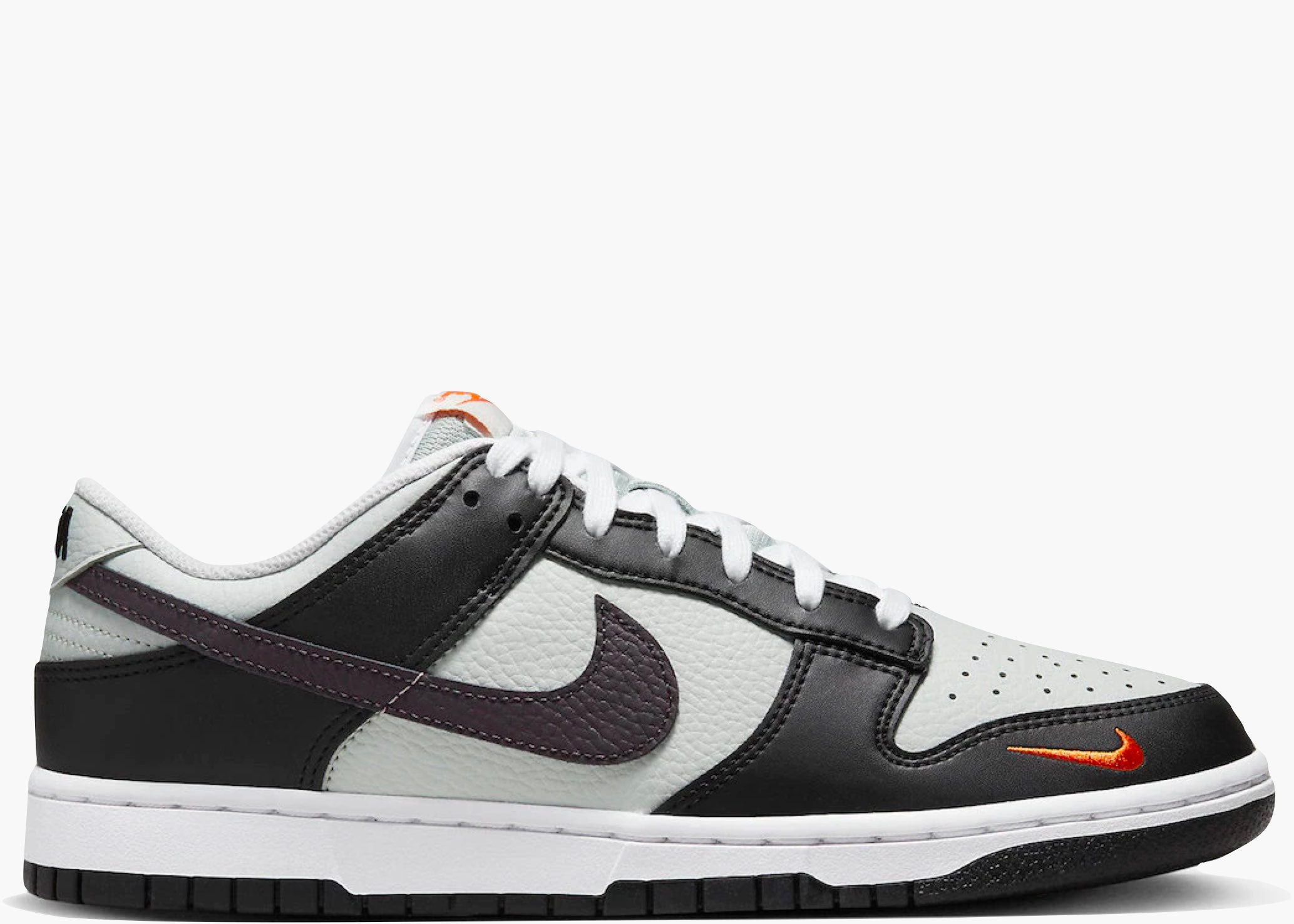 Nike Dunk Low Black Bright Mandarin Mini Swoosh (GS) FN7784-001 Hype Clothinga Limited Edition