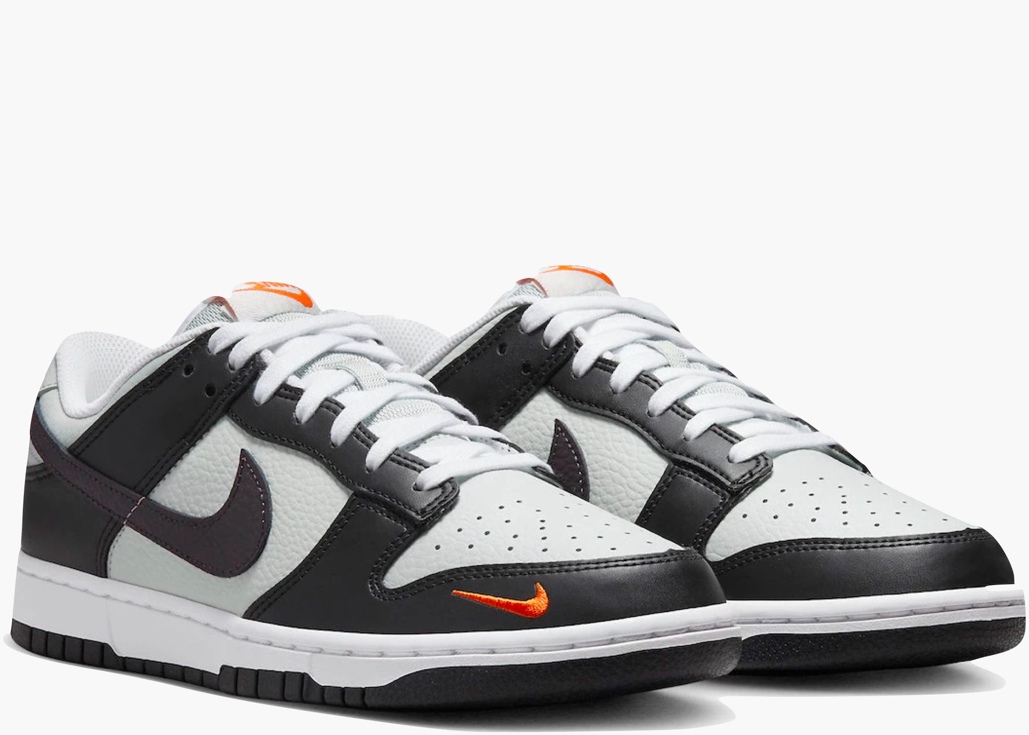 Nike Dunk Low Black Bright Mandarin Mini Swoosh (GS) FN7784-001 Hype Clothinga Limited Edition