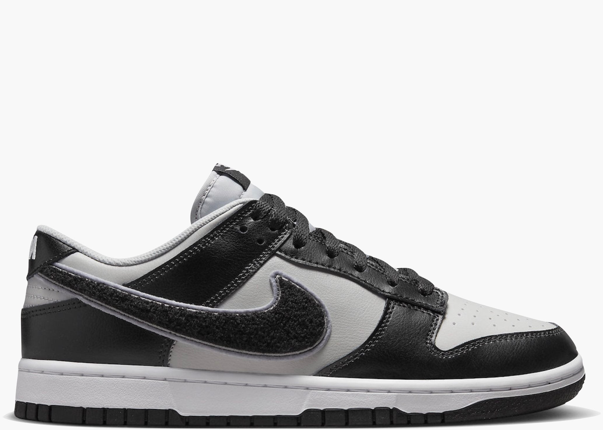Nike Dunk Low Chenille Swoosh Black Grey DQ7683-001 Hype Clothinga Limited Edition