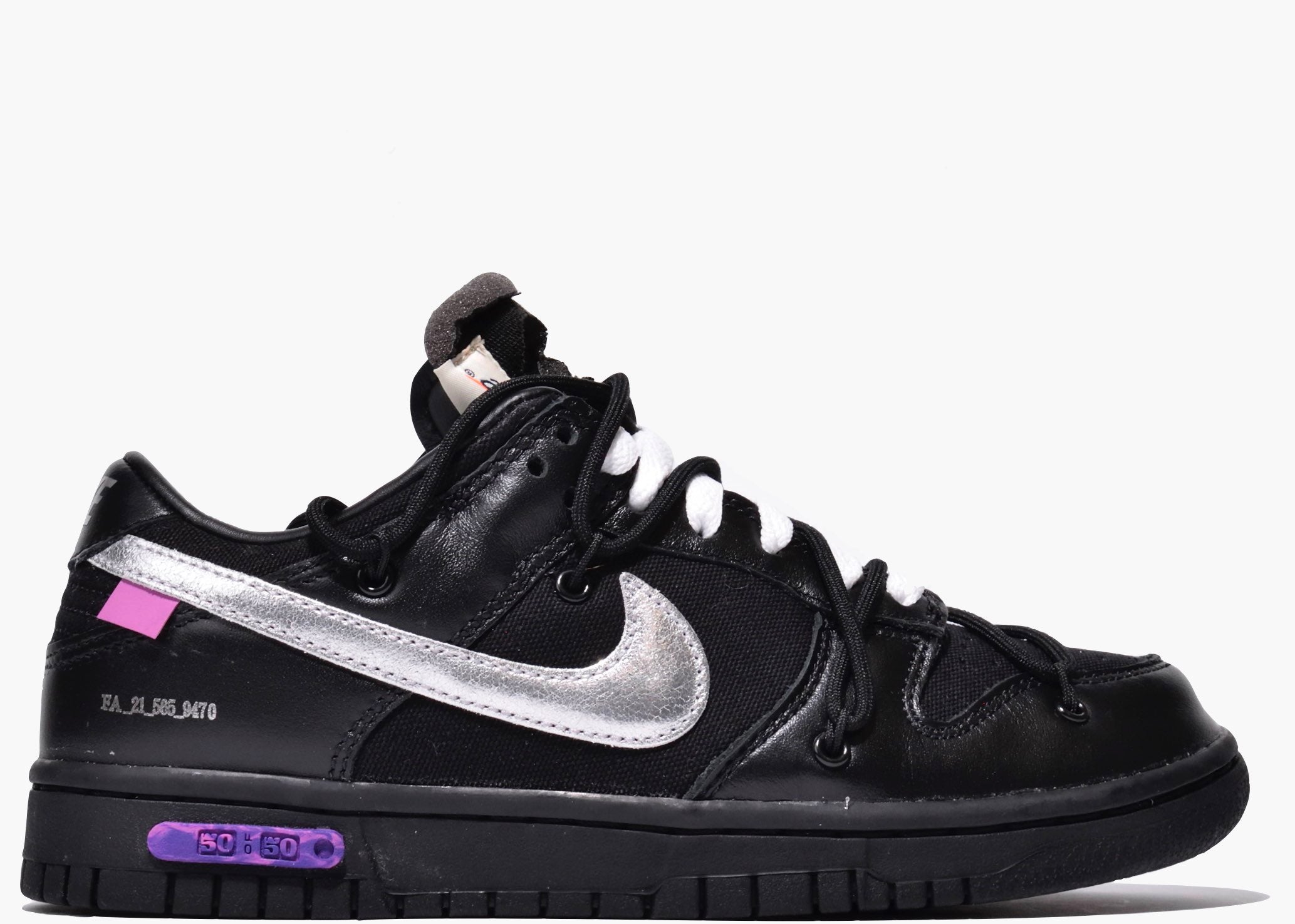 Nike Dunk Low Off-White Black Lot 50 Hype Clothinga Limited Edition