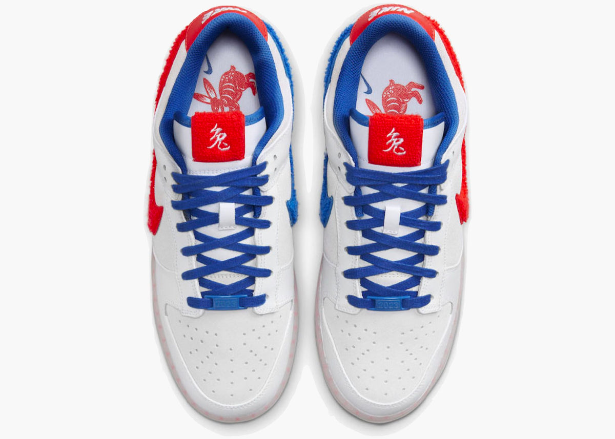 Nike Dunk Low Retro PRM Year of the Rabbit White Crimson Varsity Royal Hype Clothinga Limited Edition