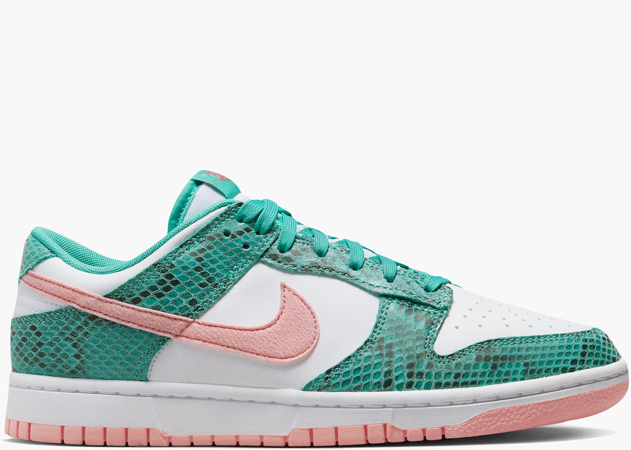 Nike Dunk Low Snakeskin Washed Teal Bleached Coral Hype Clothinga Limited Edition