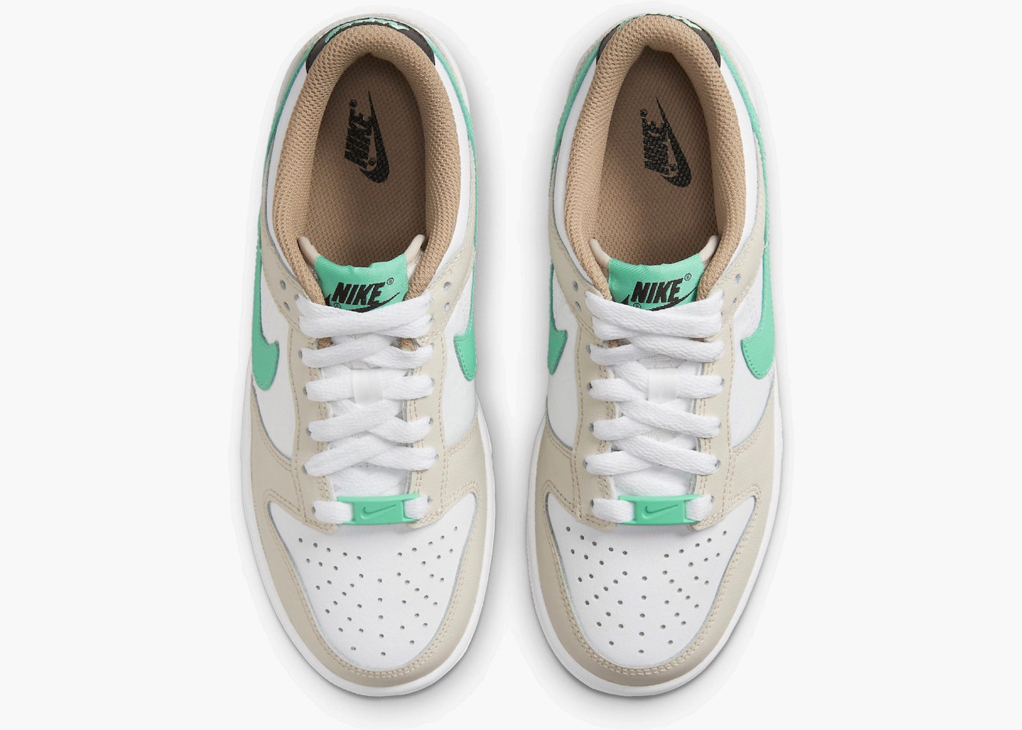 Nike Dunk Low Split Seam White Tan Mint (GS) Hype clothinga Limited Edition