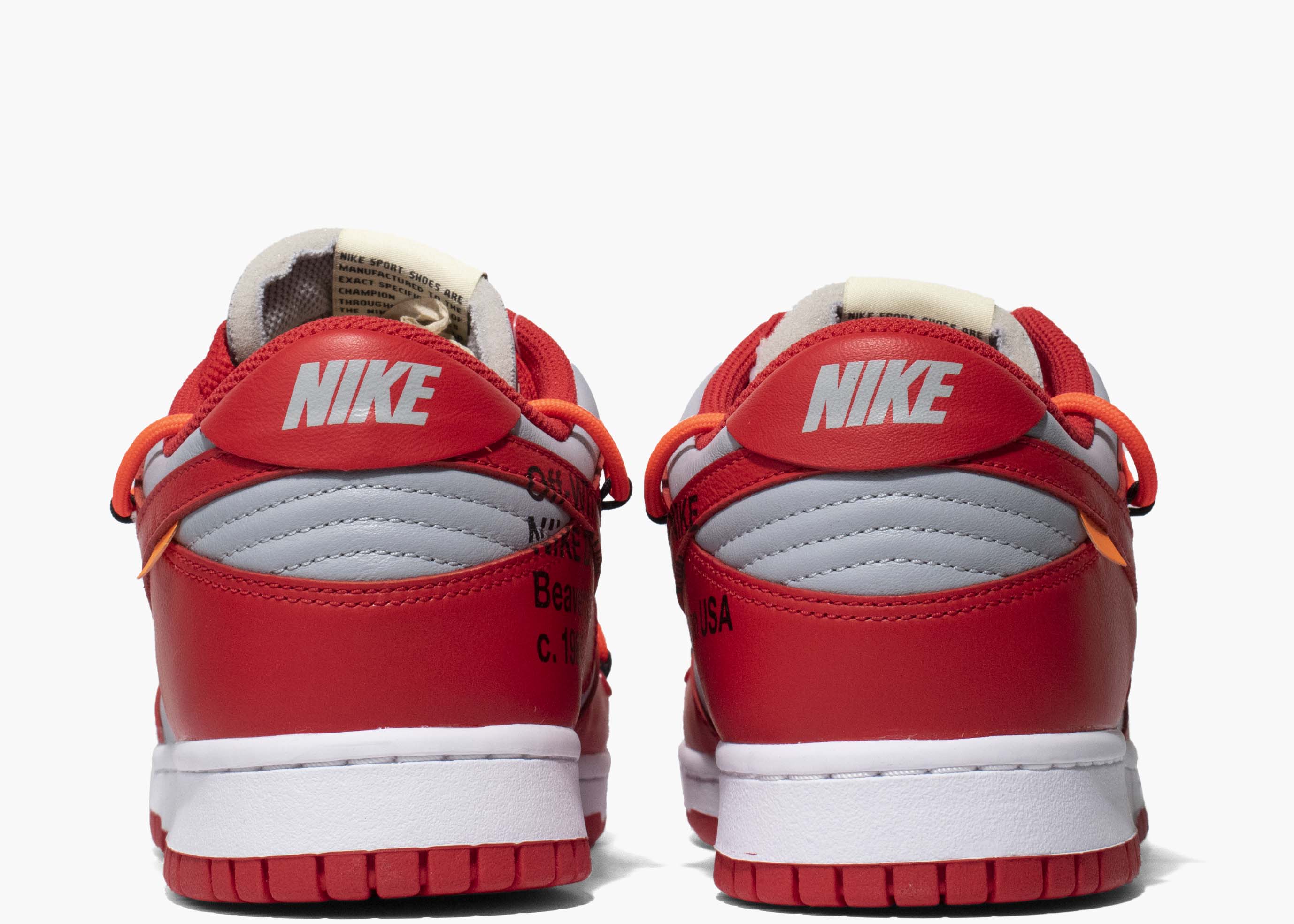 Nike Dunk Low X Off-white University Red Hype clothinga Limited Edition