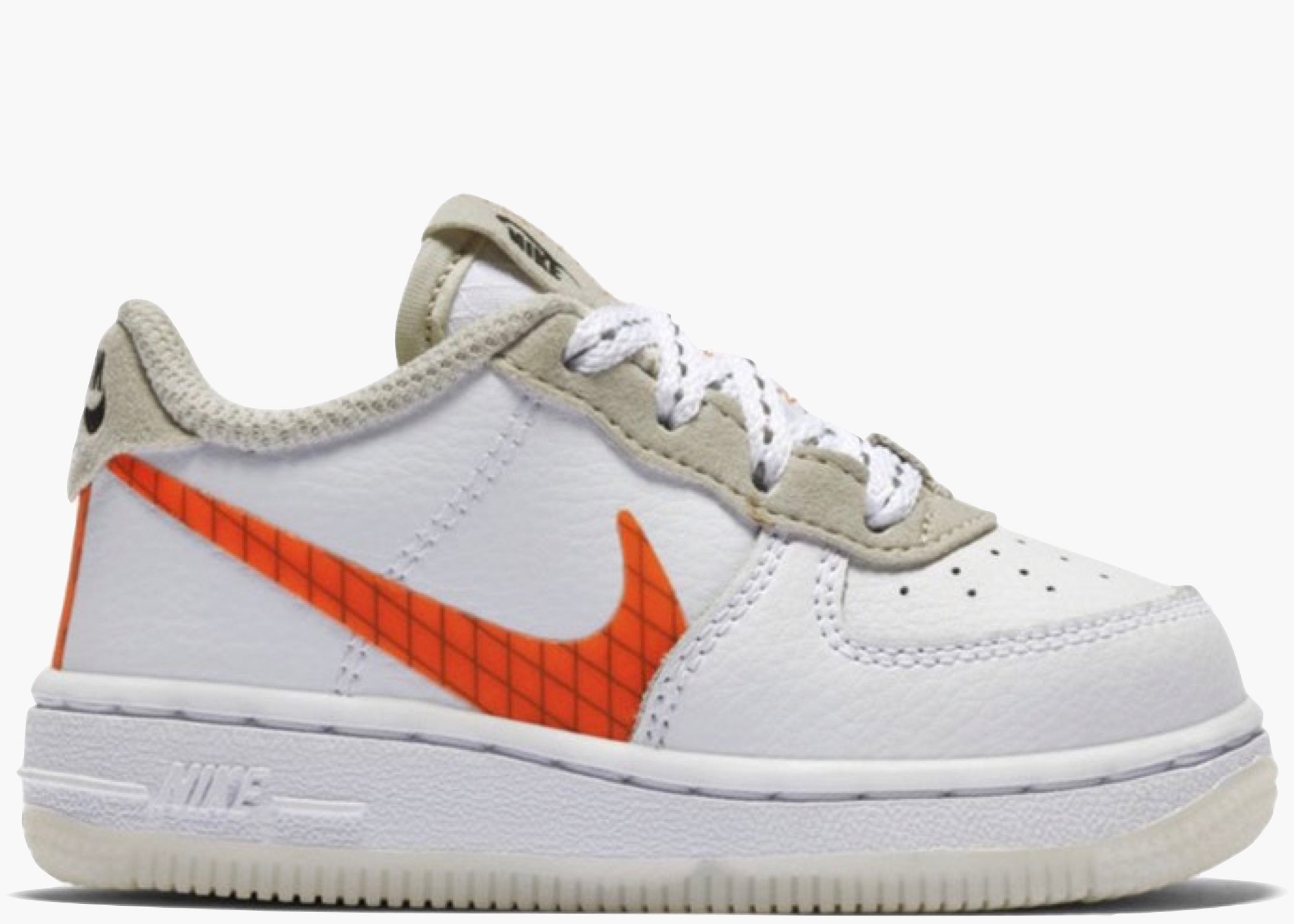 Nike Force 1 LV8 3 White Total Orange (TD) CD7415-100 Hype Clothinga