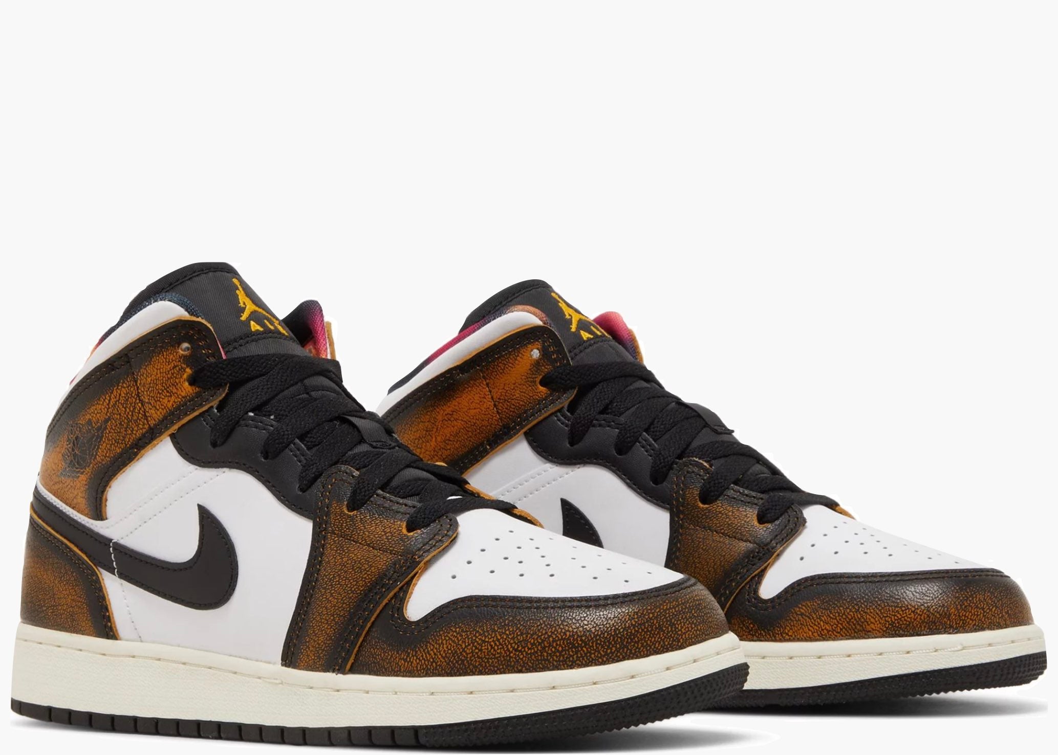 Nike Jordan 1 Mid SE Orange Wear Away (GS) DQ8418-071 Hype Clothinga Limited Edition