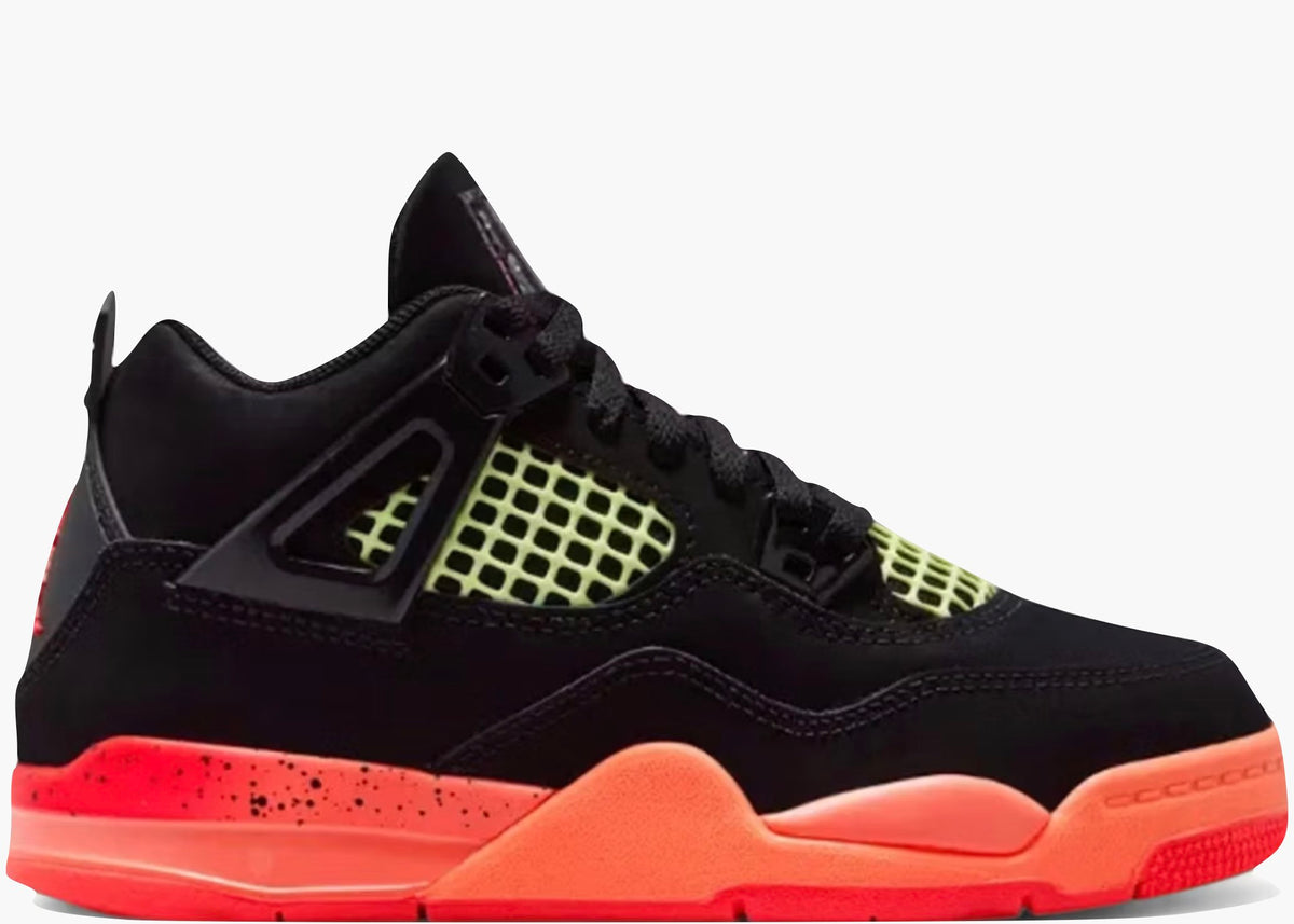 Nike Jordan 4 Retro Black Infrared Barely Volt (PS) II1269-001 Hype Clothinga Limited Edition