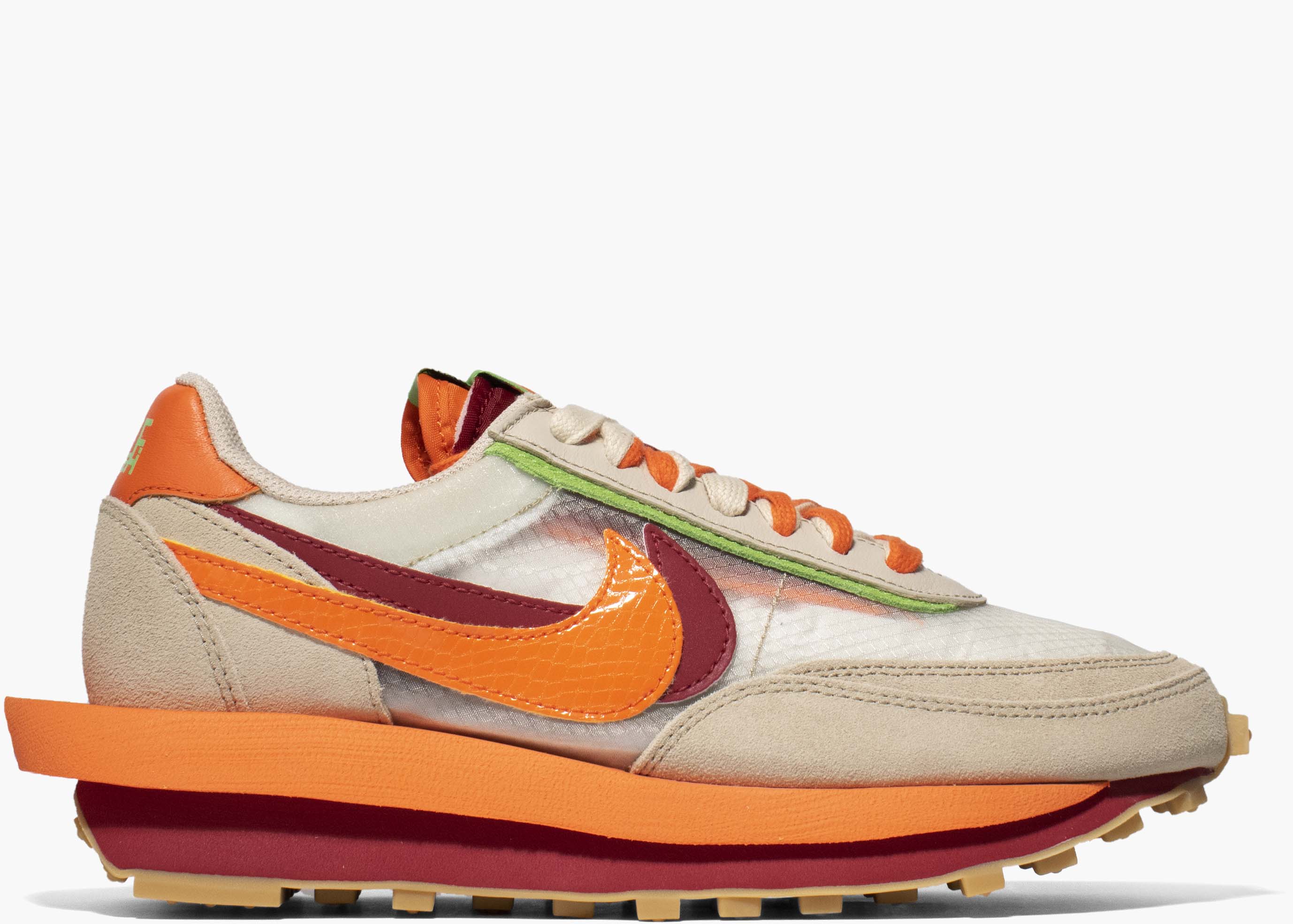 Nike LD Waffle Sacai CLOT Net Orange DH1347-100 Hype Clothinga Limited Edition