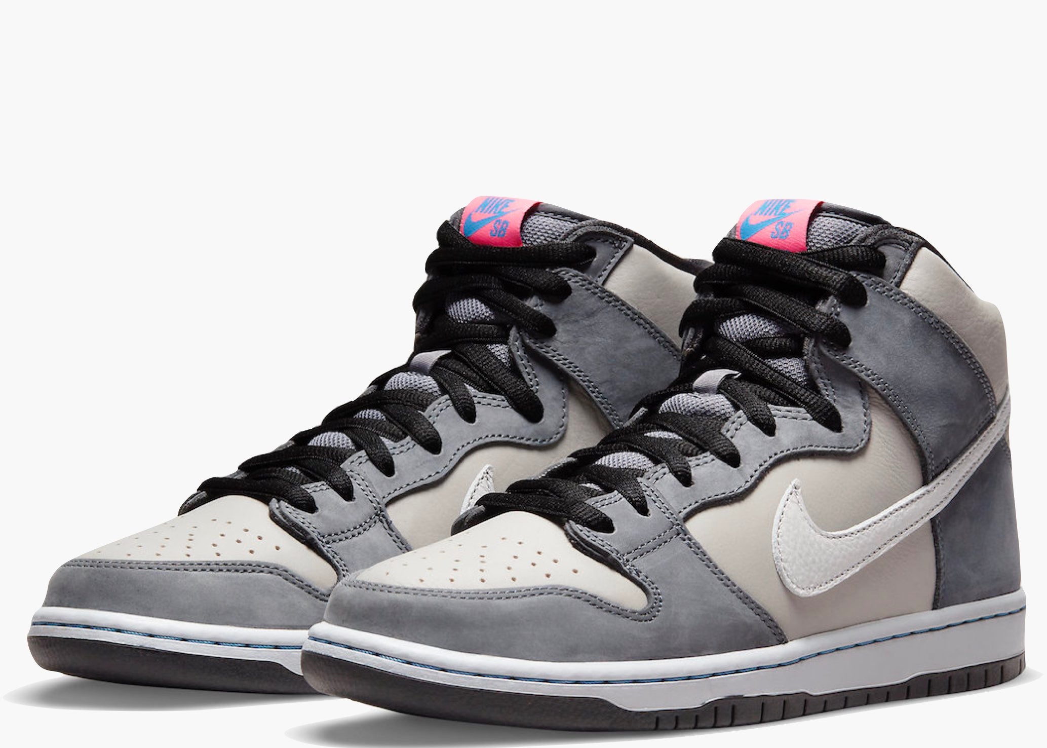 Nike SB Dunk High Medium Grey Pink Hype Clothinga Limited Edition