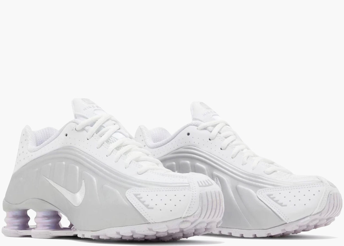 Nike Shox R4 White Metallic Platinum Barely Grape (W) HF5076-100 Hype Clothinga Limited Edition