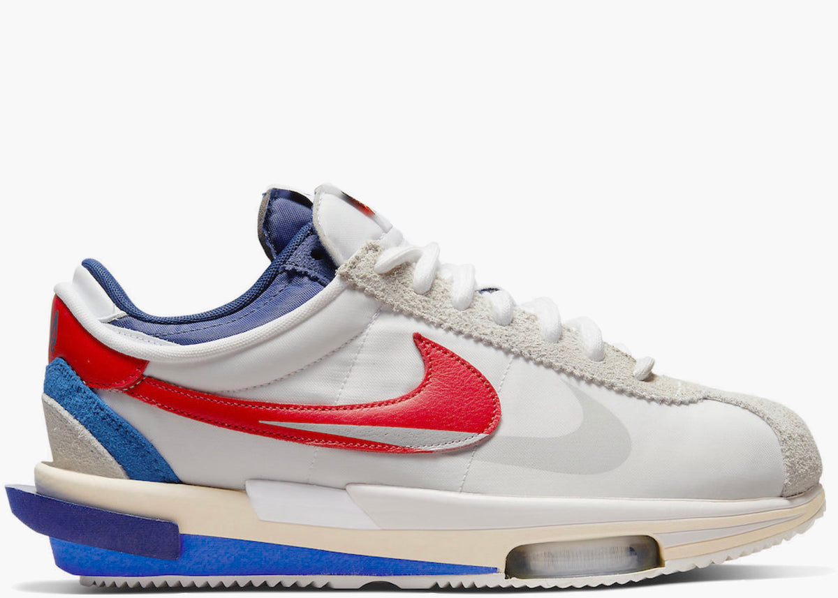 Nike Zoom Cortez SP sacai White University Red Blue DQ0581-100 Hype Clothinga Limited Edition