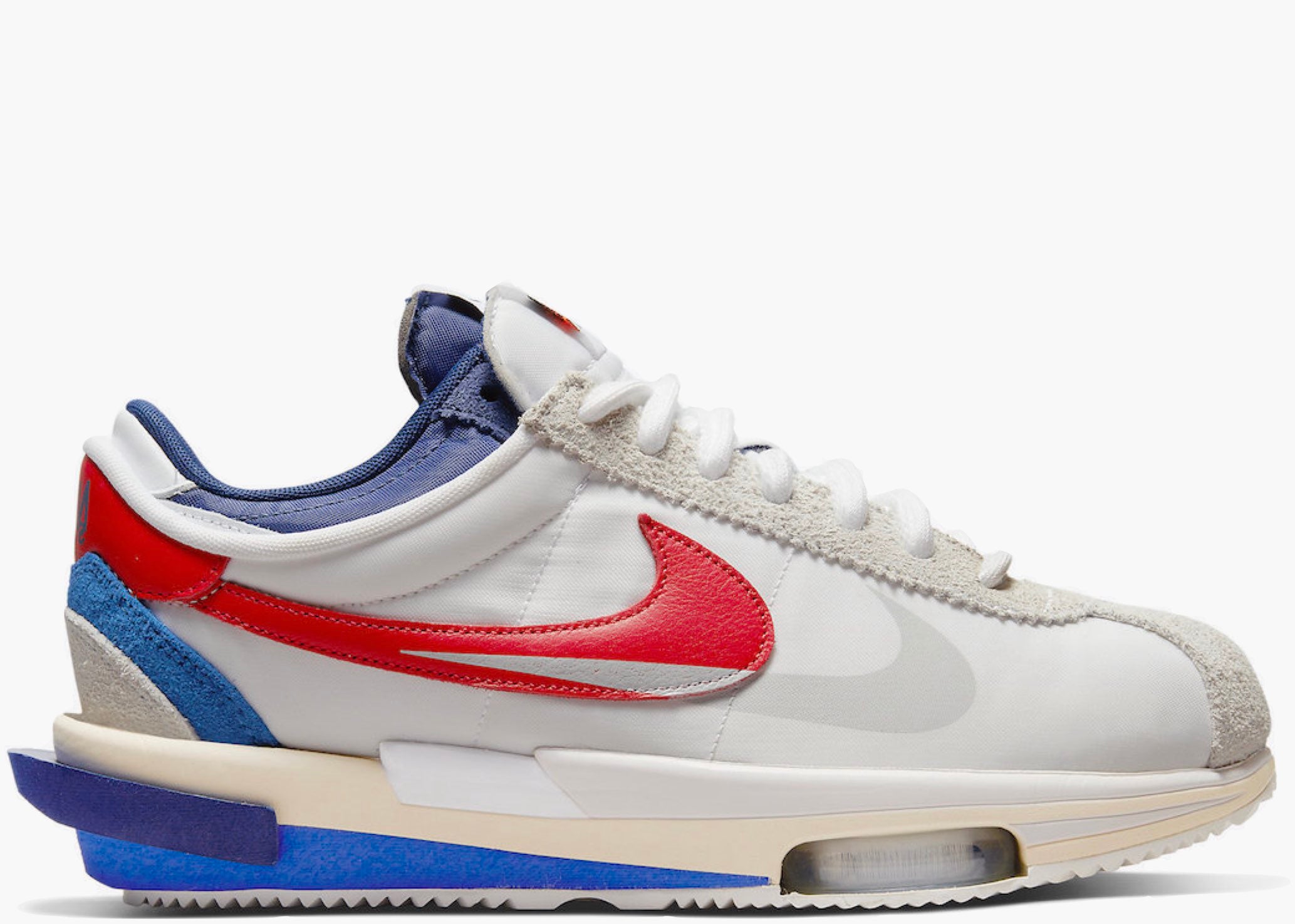 Nike Zoom Cortez SP sacai White University Red Blue DQ0581-100 Hype Clothinga Limited Edition
