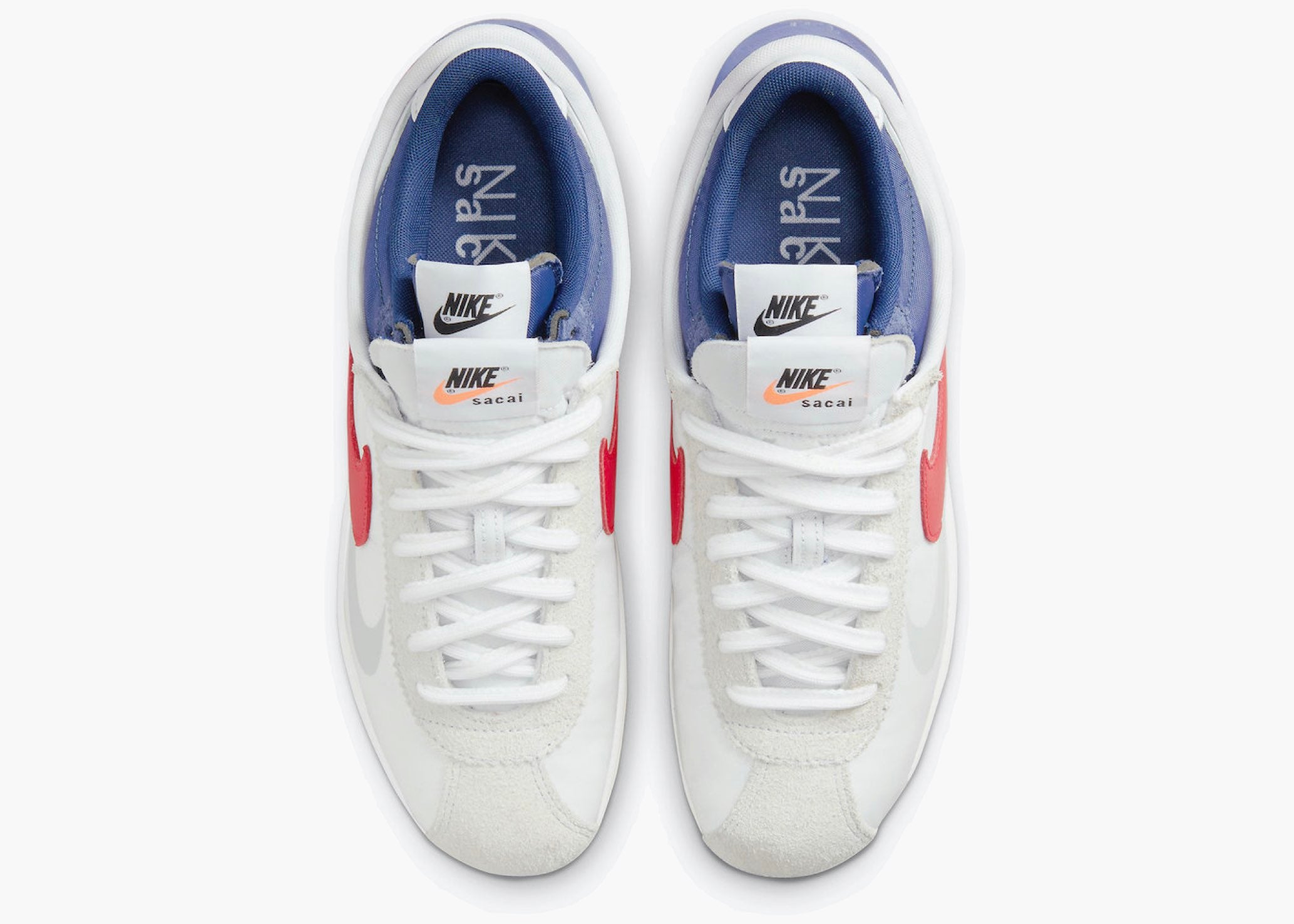 Nike Zoom Cortez SP sacai White University Red Blue DQ0581-100 Hype Clothinga Limited Edition