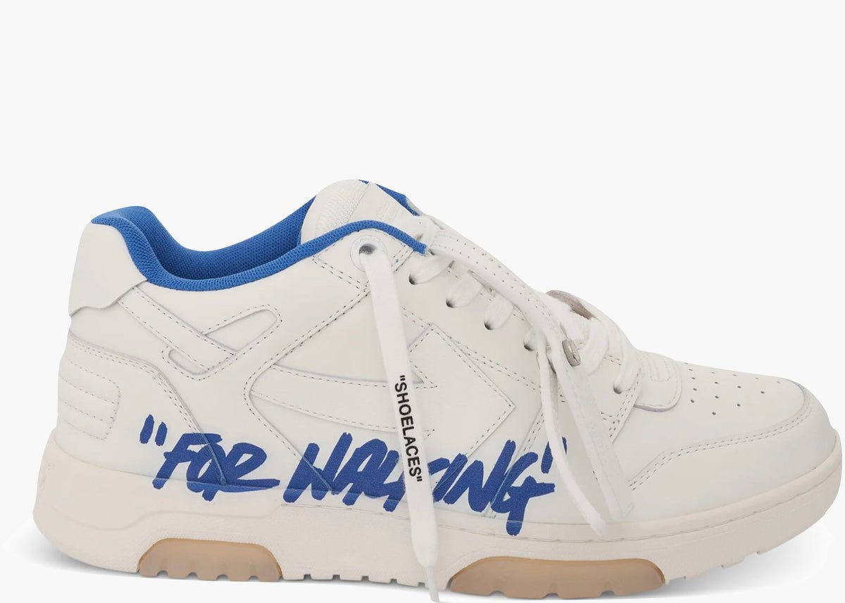OFF-WHITE Out Of Office "OOO" Low Tops For Walking White White Dark Blue SS22 OMIA189S22LEA0030145 Hype Clothinga Limited Edition
