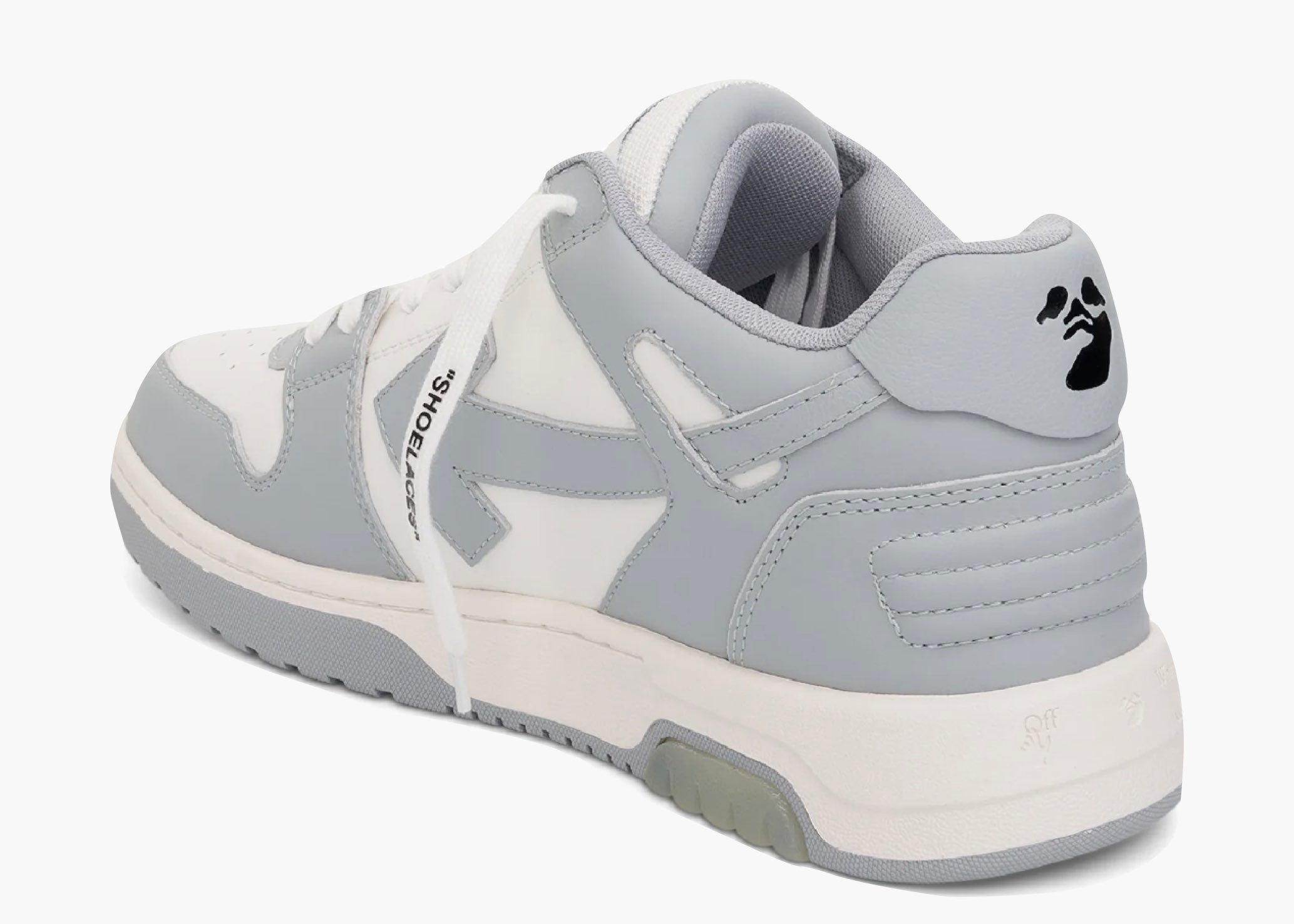OFF-WHITE Out Of Office "OOO" Low Tops Grey White OMIA189S22LEA0010109 Hype Clothinga Limited Edition
