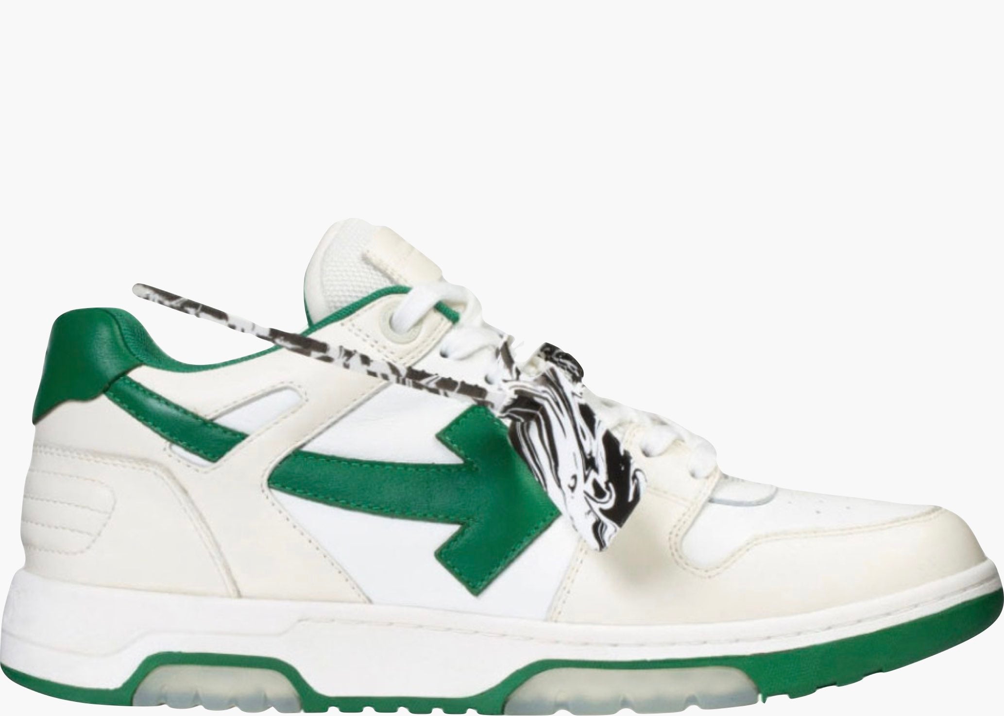 OFF-WHITE Out Of Office "OOO" Low Tops White Green 2021 Hype Clothinga Limited Edition
