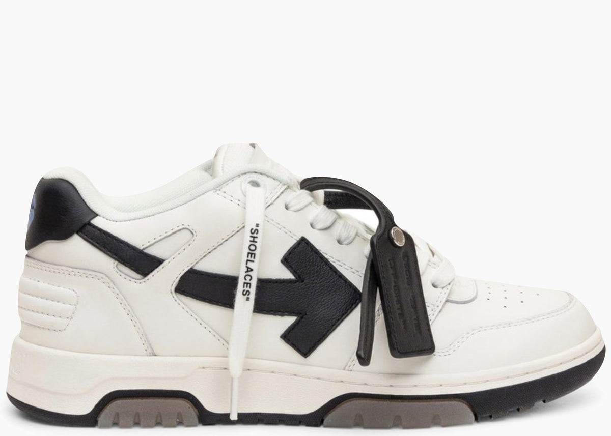 OFF-WHITE Out Of Office OOO 30 MM Low Tops Black White Blue OMIA189C99LEA0010110 Hype Clothinga Limited Edition