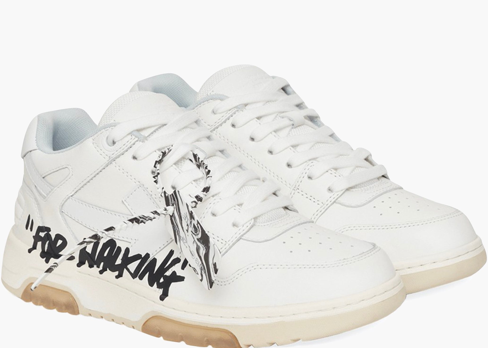 OFF-WHITE Out Of Office OOO Low Tops "For Walking" White Black 2021 Hype Clothinga Limited Edition