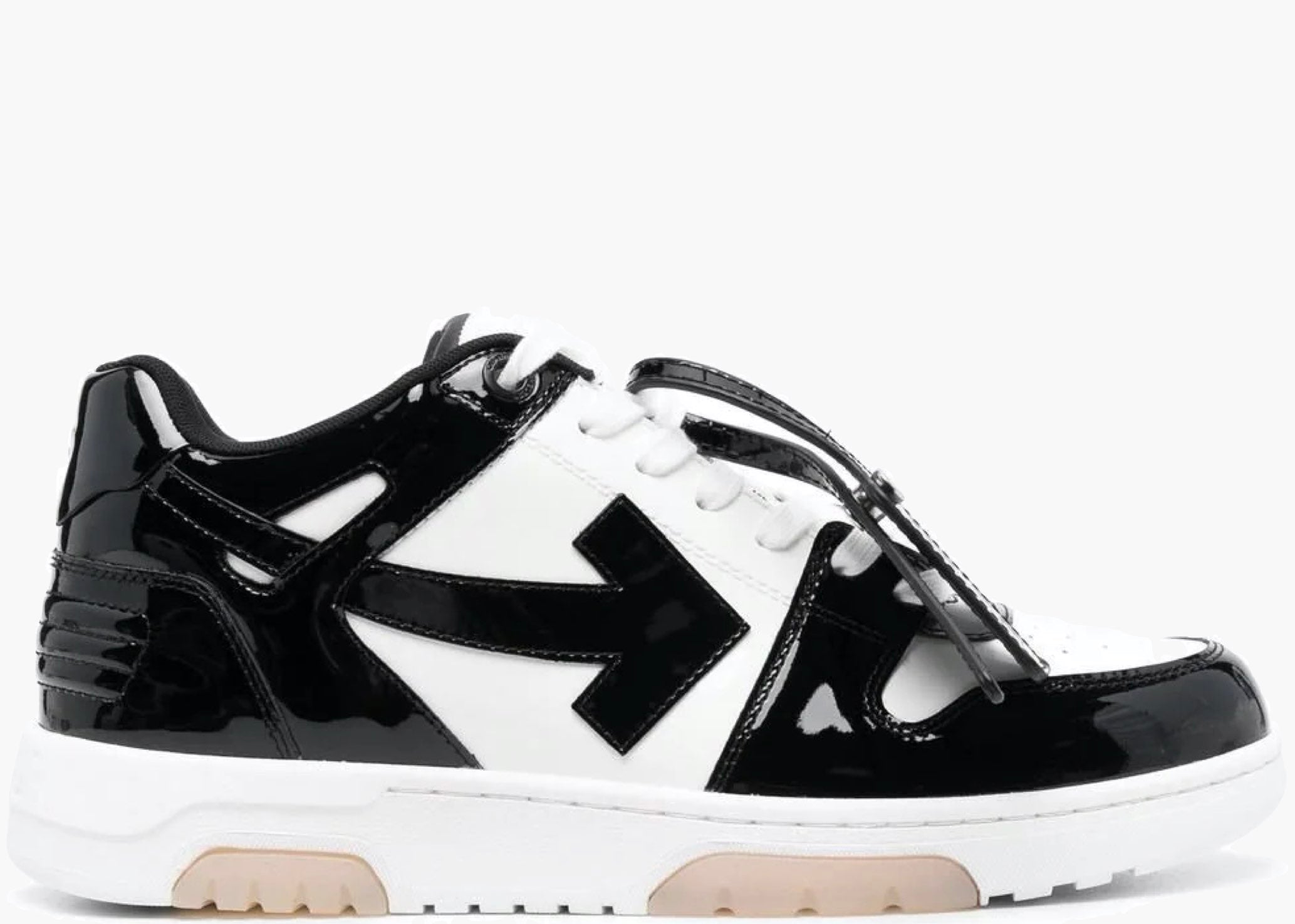 OFF-WHITE Out Of Office OOO Low Tops Patent Black White OMIA189S22LEA0020110 Hype Clothinga Limited Edition