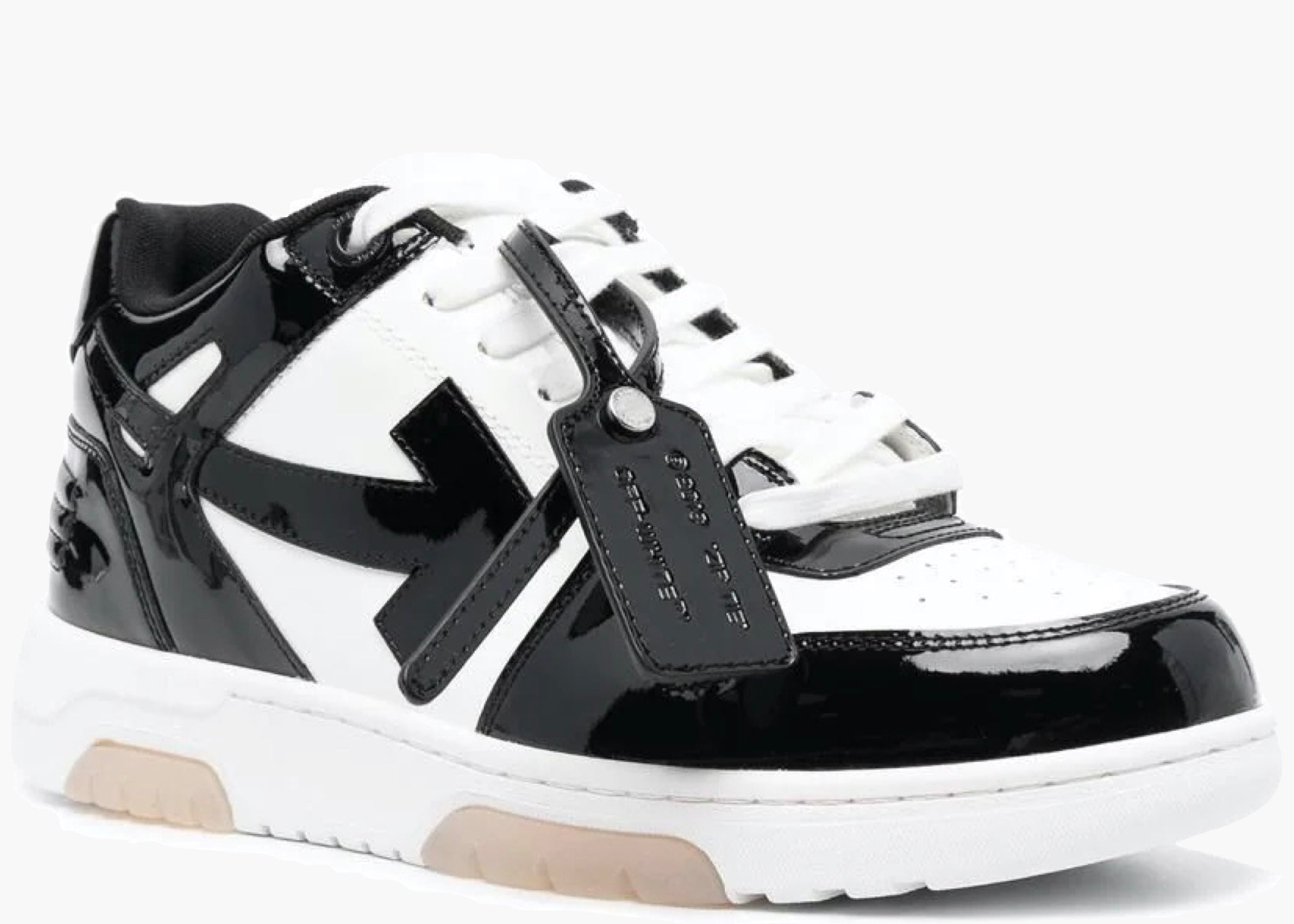 OFF-WHITE Out Of Office OOO Low Tops Patent Black White OMIA189S22LEA0020110 Hype Clothinga Limited Edition