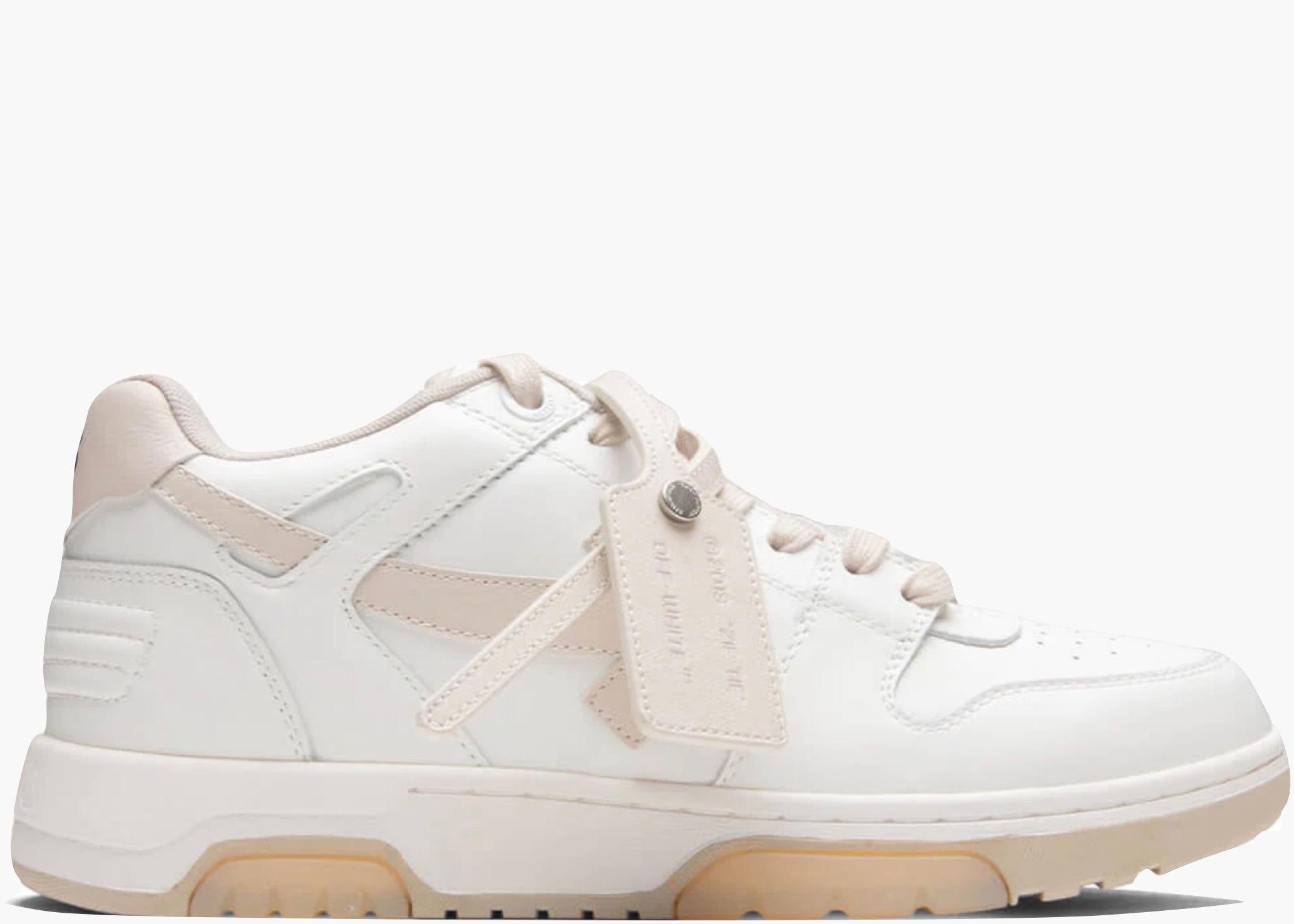 OFF-WHITE Out Of Office OOO Low Tops White Beige OMIA189C99LEA0010161 Hype Clothinga Limited Edition.
