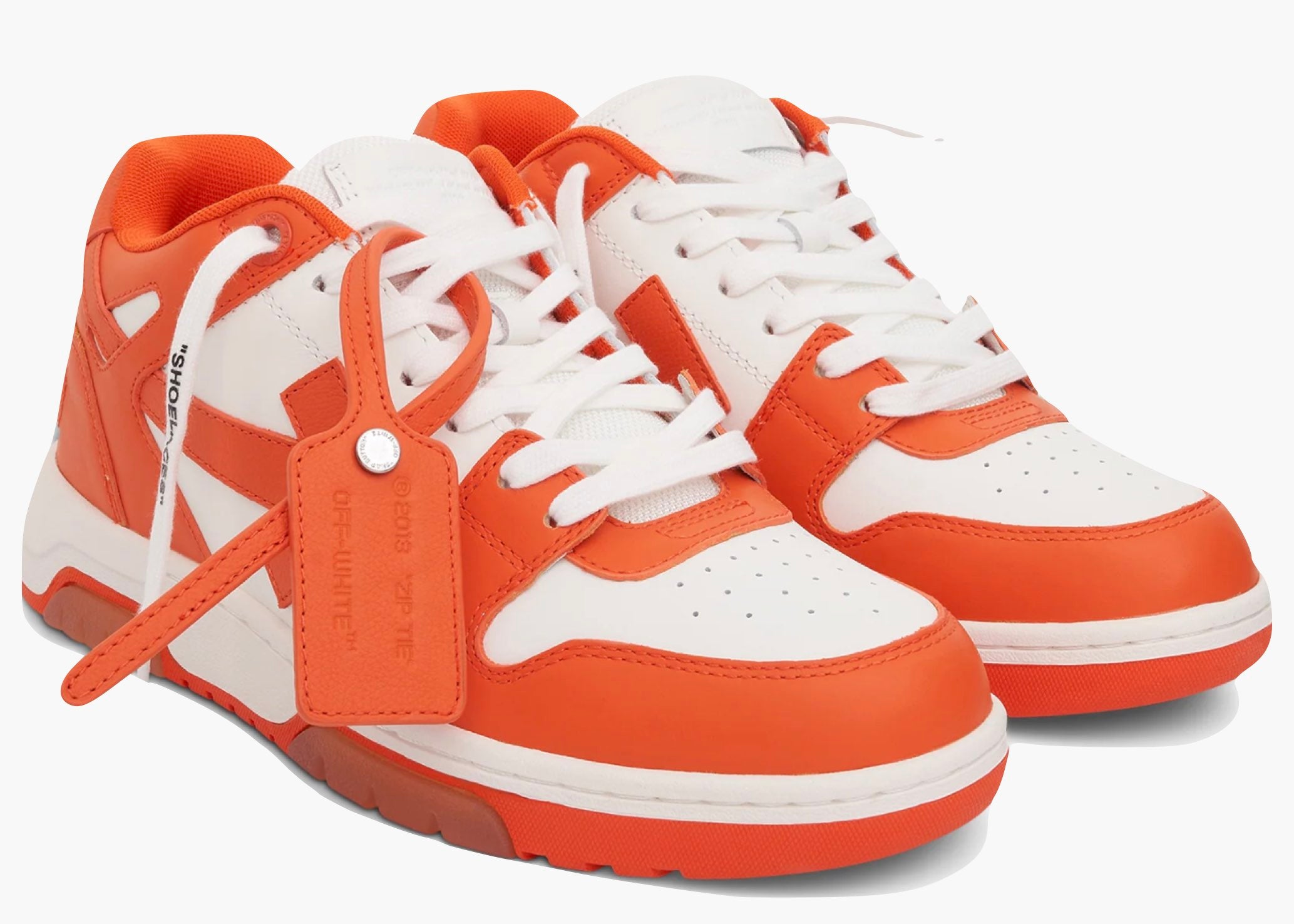 OFF-WHITE Out Of Office OOO Low Tops White Orange OMIA189S22LEA0010120 Hype Clothinga Limited Edition