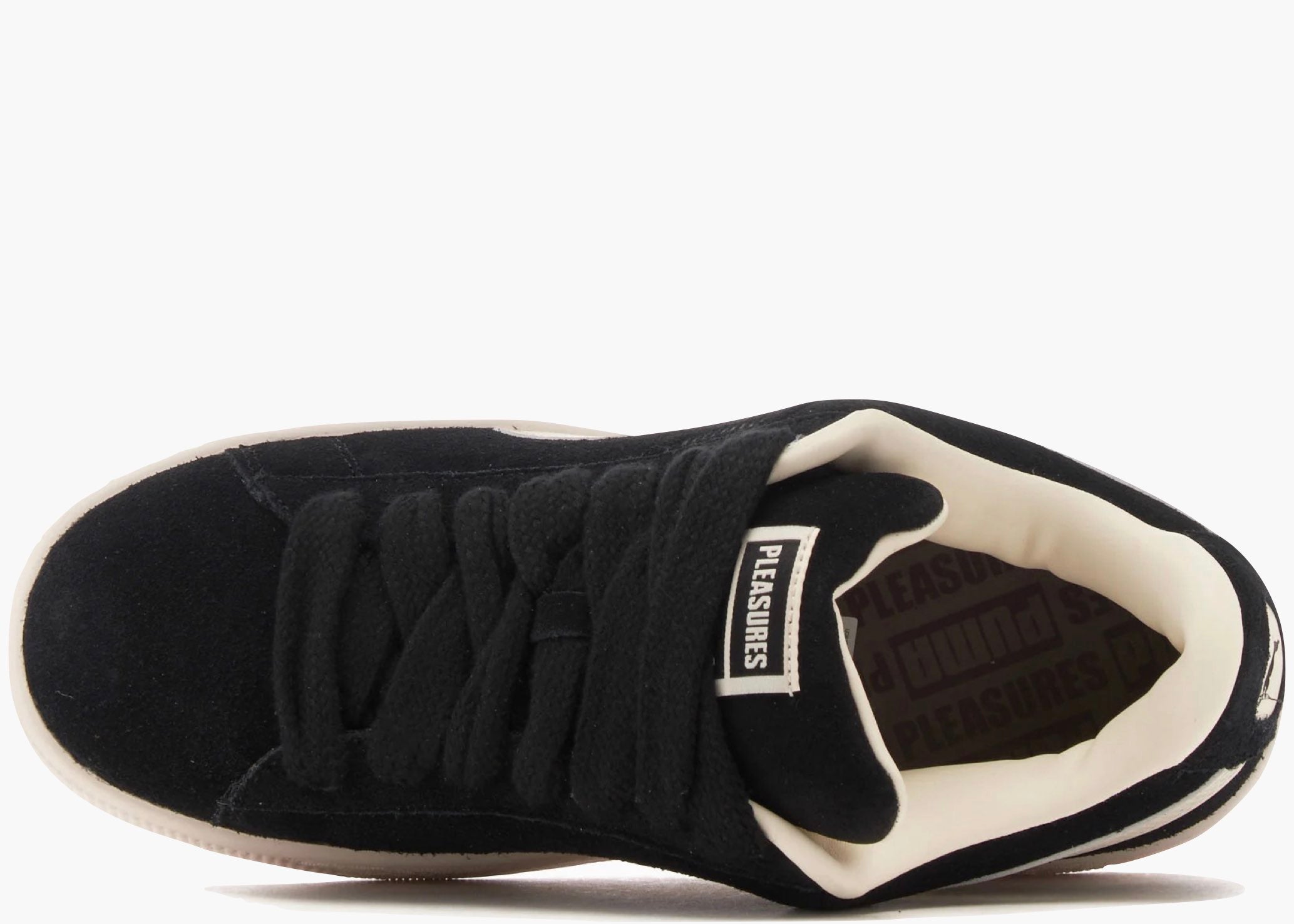 Puma Suede XL Pleasures Black Frosted Ivory 396057-01 Hype Clothinga Limited Edition