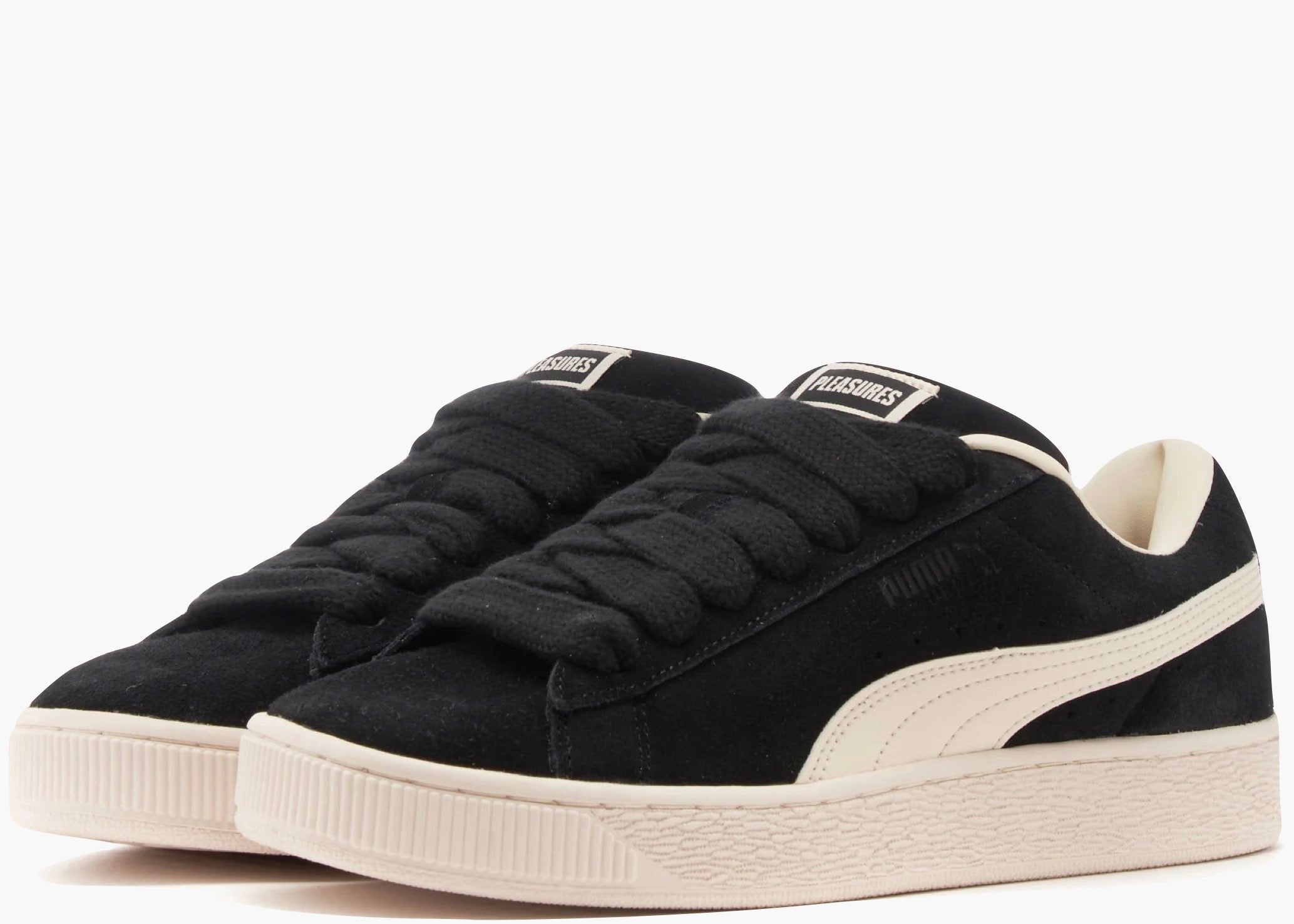 Puma Suede XL Pleasures Black Frosted Ivory 396057-01 Hype Clothinga Limited Edition