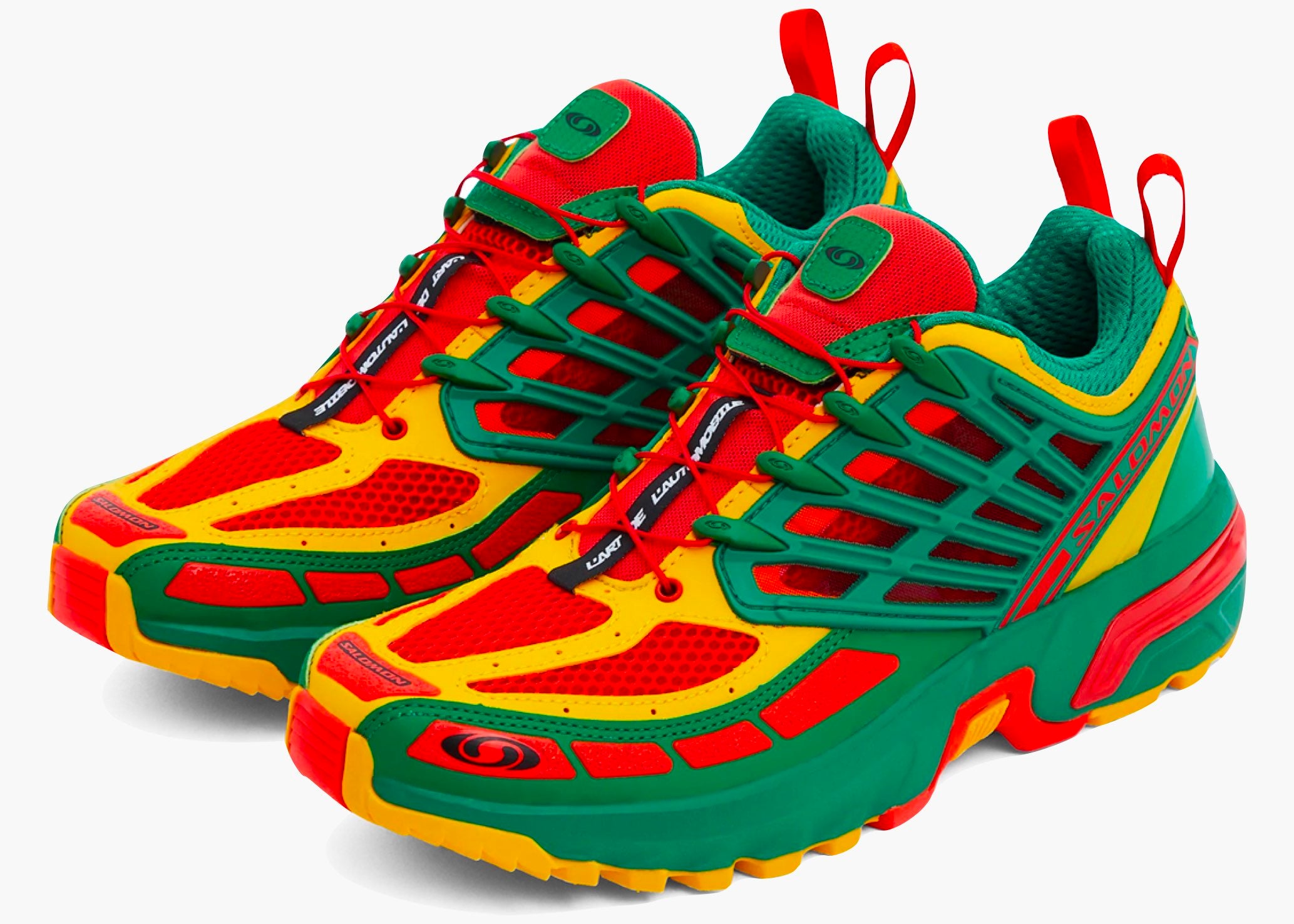 Salomon ACS PRO Advanced Kar L'Art de L'Automobile Green Red Yellow Hype Clothinga Limited Edition