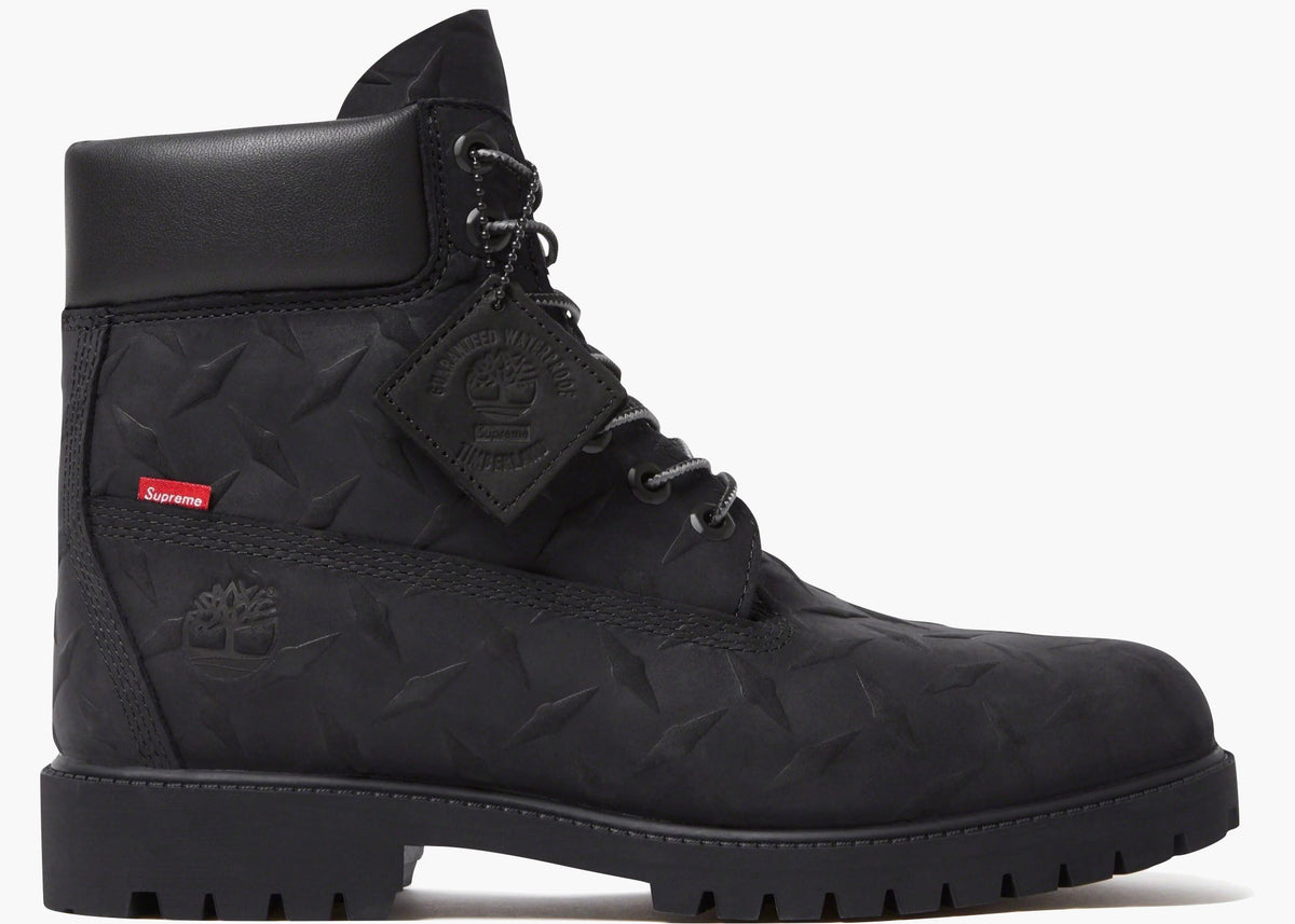 Timberland 6" Premium Waterproof Boot Supreme Diamond Plate Black TPWBSBL Hype Clothinga Limited Edition