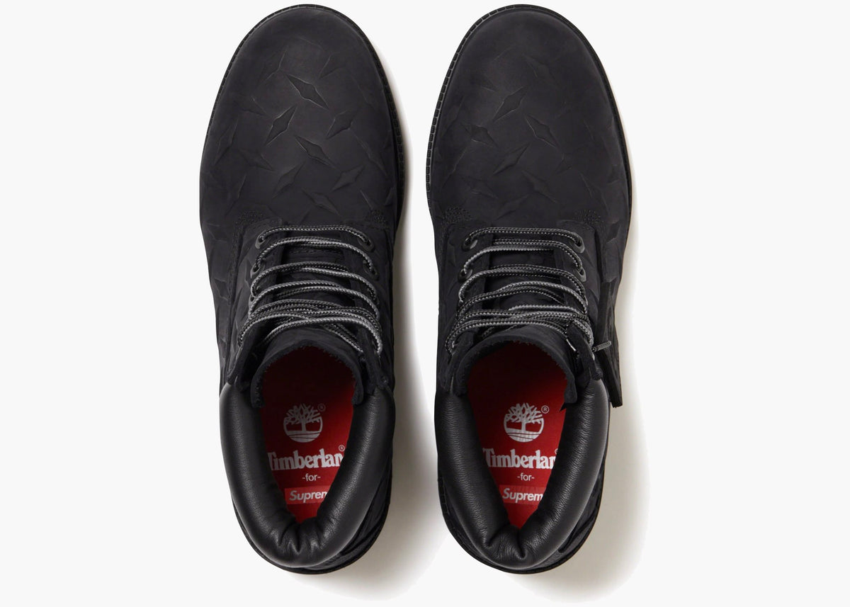 Timberland 6" Premium Waterproof Boot Supreme Diamond Plate Black TPWBSBL Hype Clothinga Limited Edition