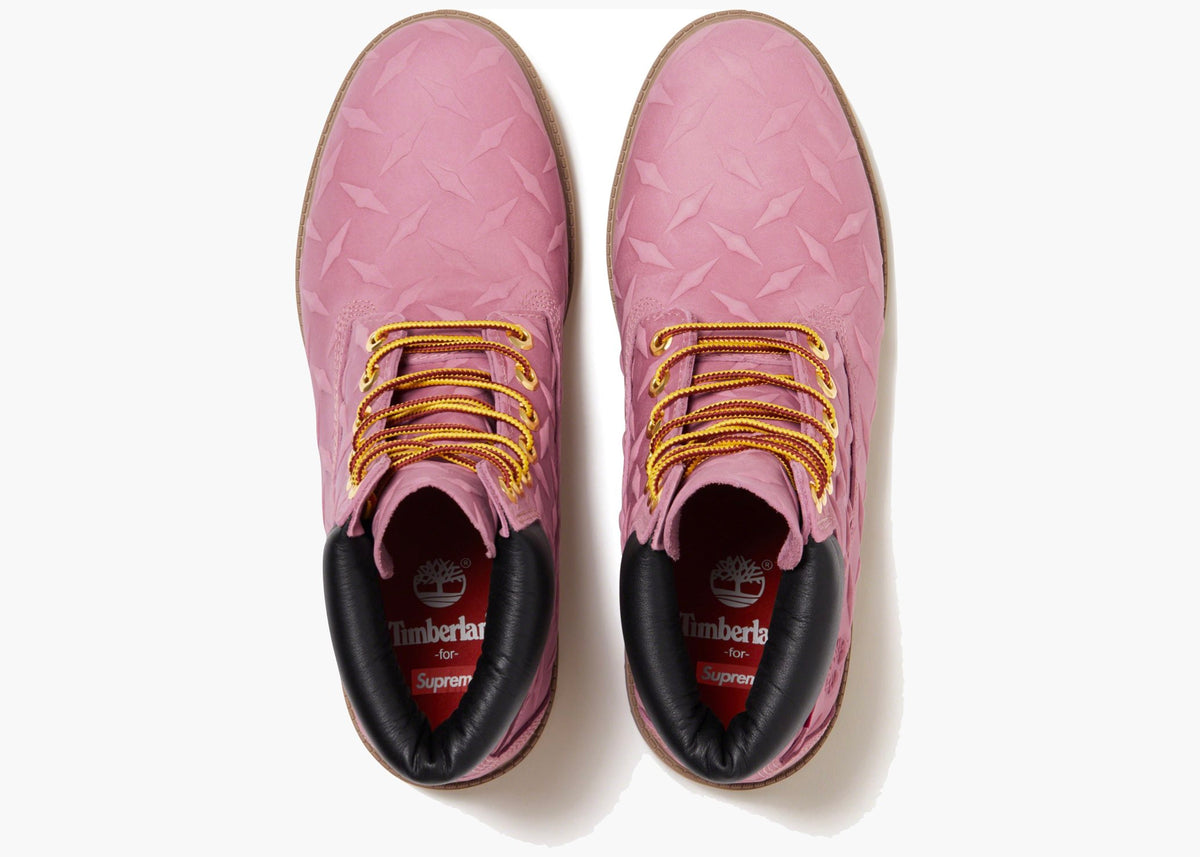 Timberland 6" Premium Waterproof Boot Supreme Diamond Plate Pink TPOWBSP Hype Clothinga Limited Edition
