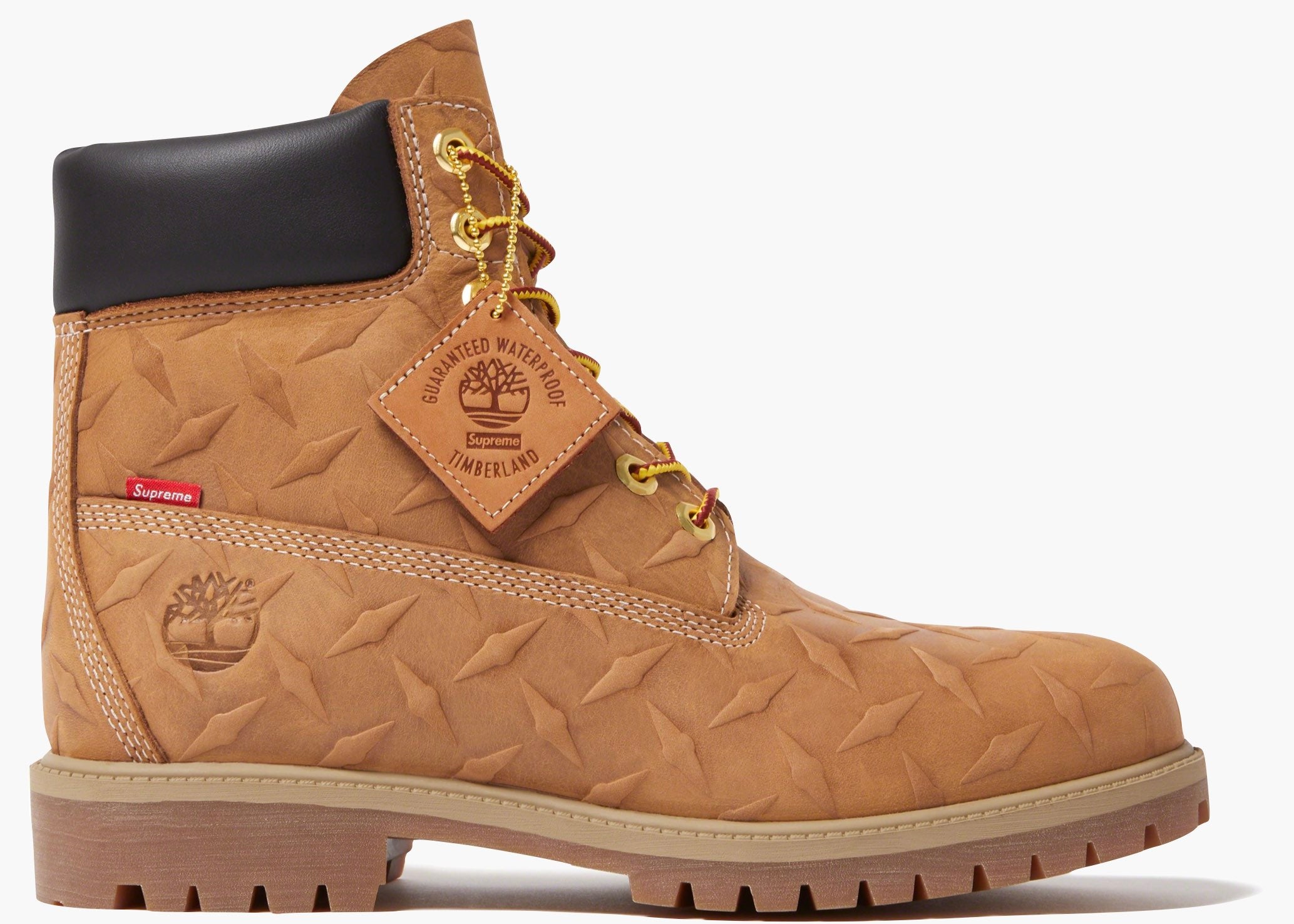 Timberland 6" Premium Waterproof Boot Supreme Diamond Plate Wheat TPWBSW Hype Clothinga Limited Edition