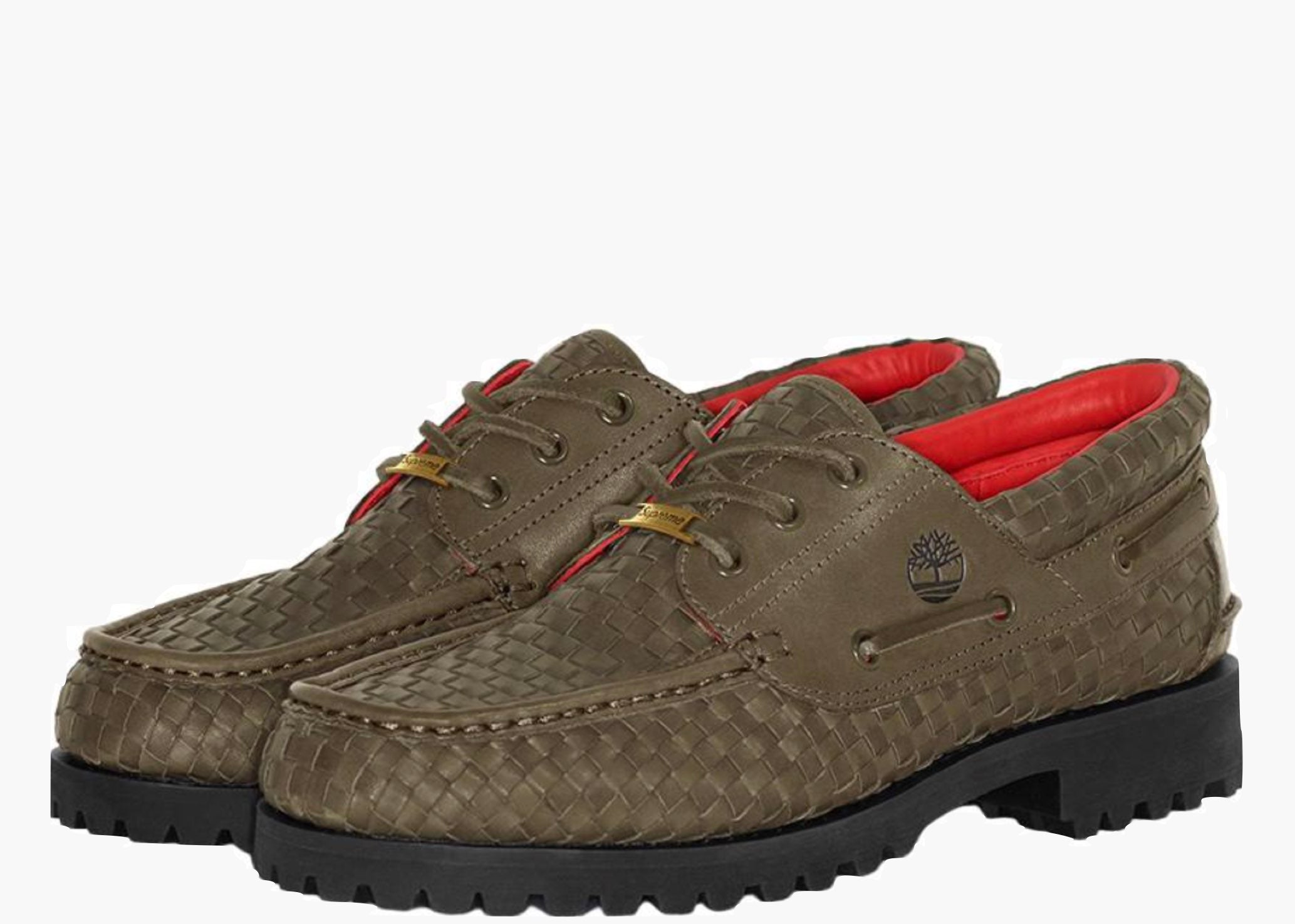 Timberland Woven Leather 3-Eye Lug Supreme Olive TWLLSO Hype Clothinga Limited Edition