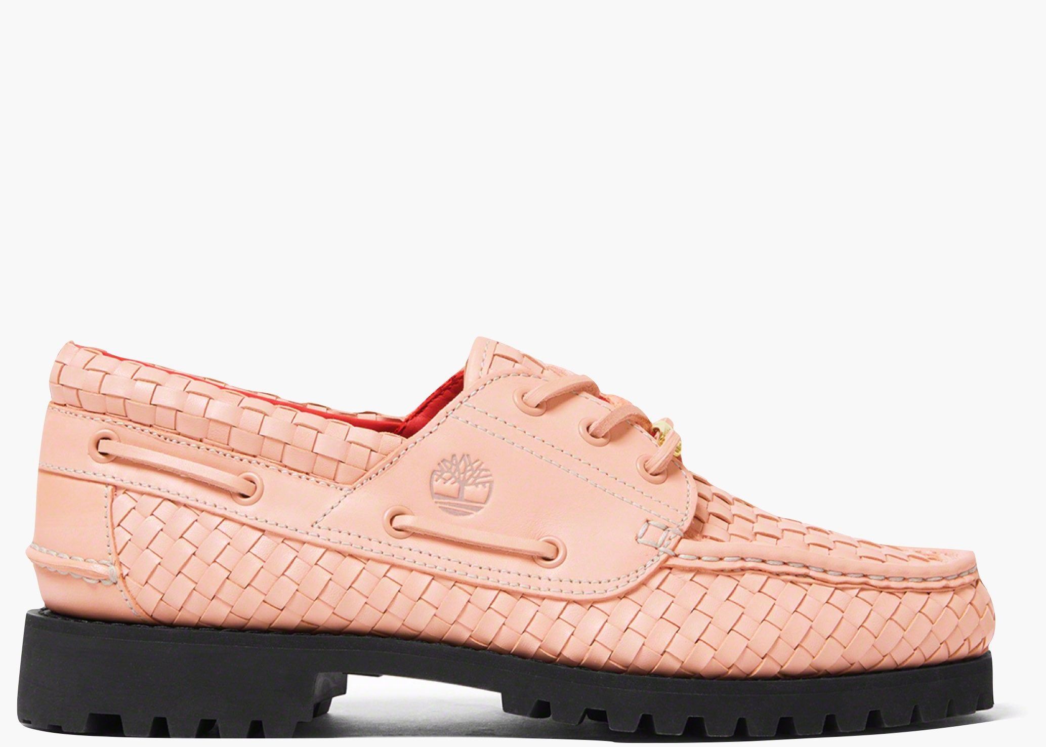 Timberland Woven Leather 3-Eye Lug Supreme Pink