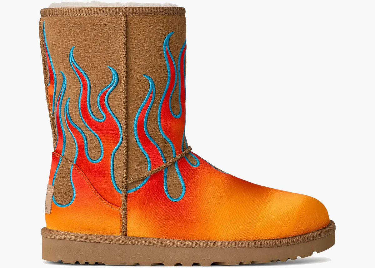 UGG Classic Short Boot Jeremy Scott Flames Chestnut (2025) 1182671-CHE Hype Clothinga Limited Edition