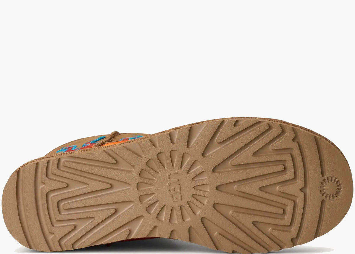 UGG Classic Short Boot Jeremy Scott Flames Chestnut (2025) 1182671-CHE Hype Clothinga Limited Edition