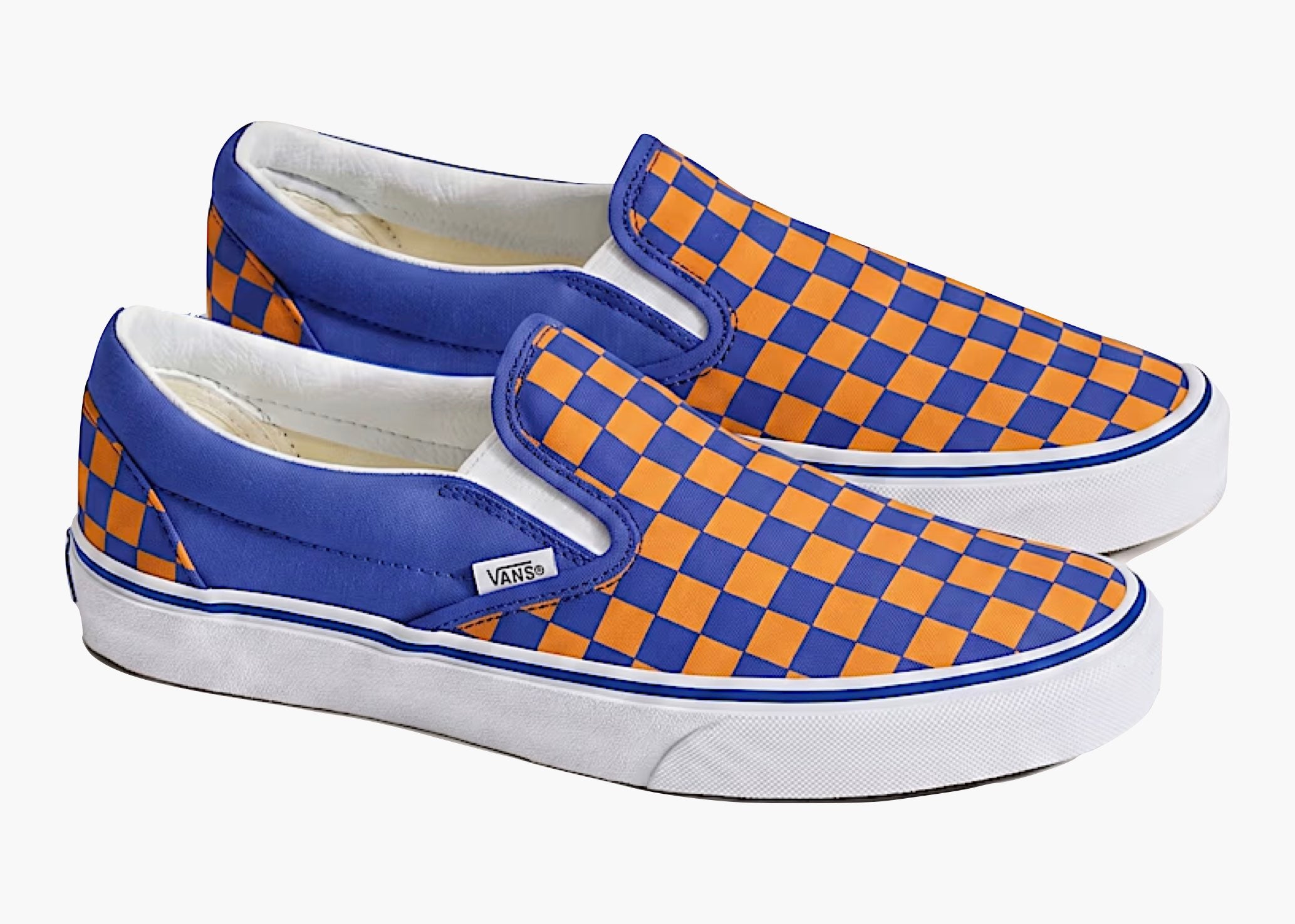 Vans Classic Slip-On Checkerboard Blue Orange VN000EACBLQ Hype Clothinga Limited Edition