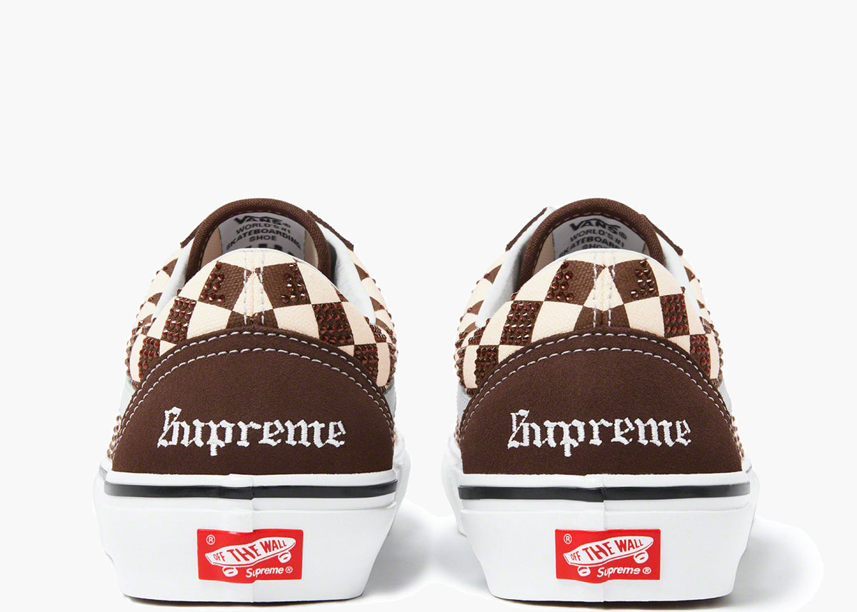 Vans Old Skool Supreme Swarovski Brown VOSS-BR Hype Clothinga Limited Edition