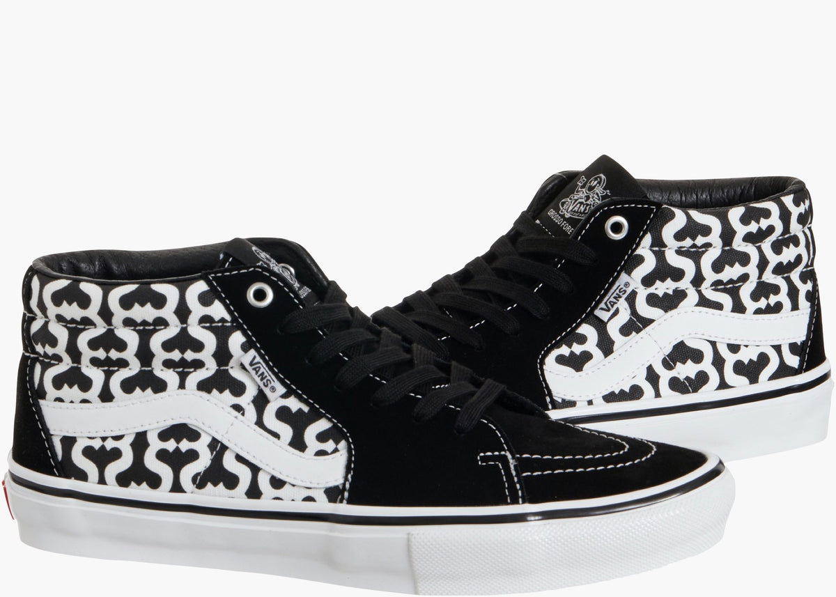 Vans Skate Grosso Mid Supreme Monogram S Logo Black